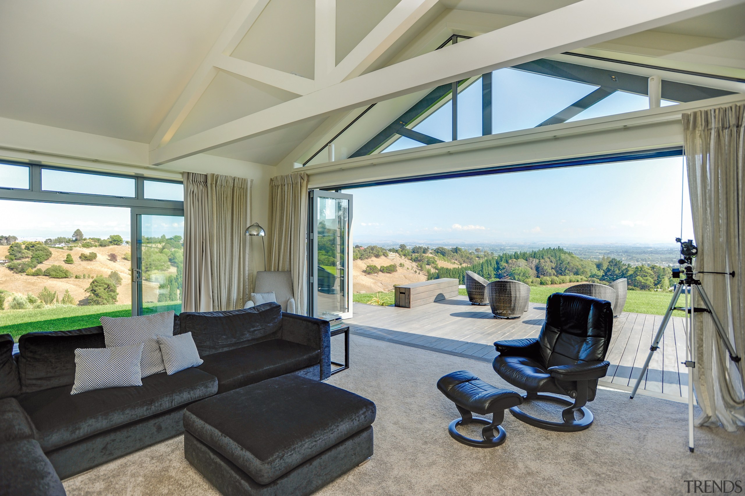 This custom-designed home by GJ Gardner Homes has estate, home, house, interior design, living room, real estate, window, gray