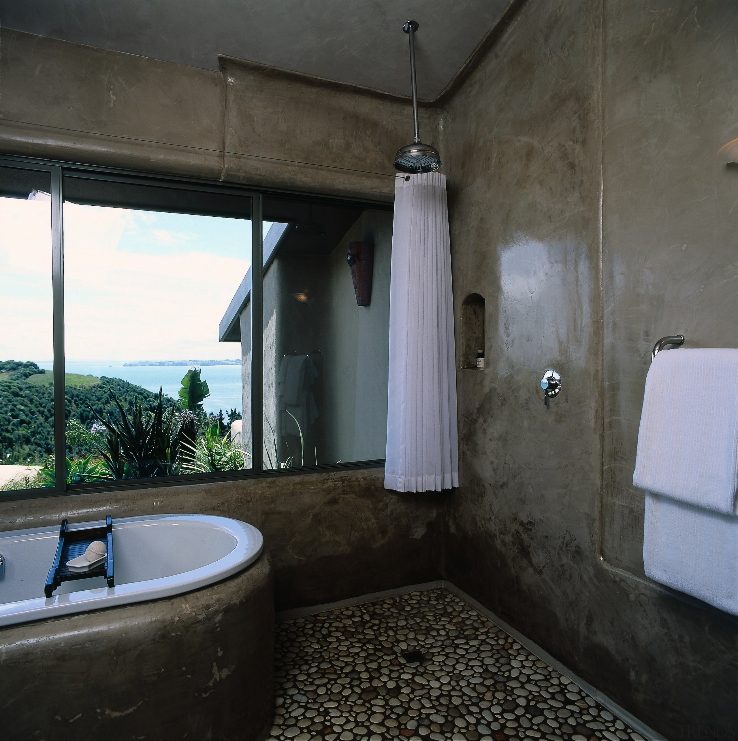 The view of a themed bathroom - The bathroom, interior design, property, room, window, black