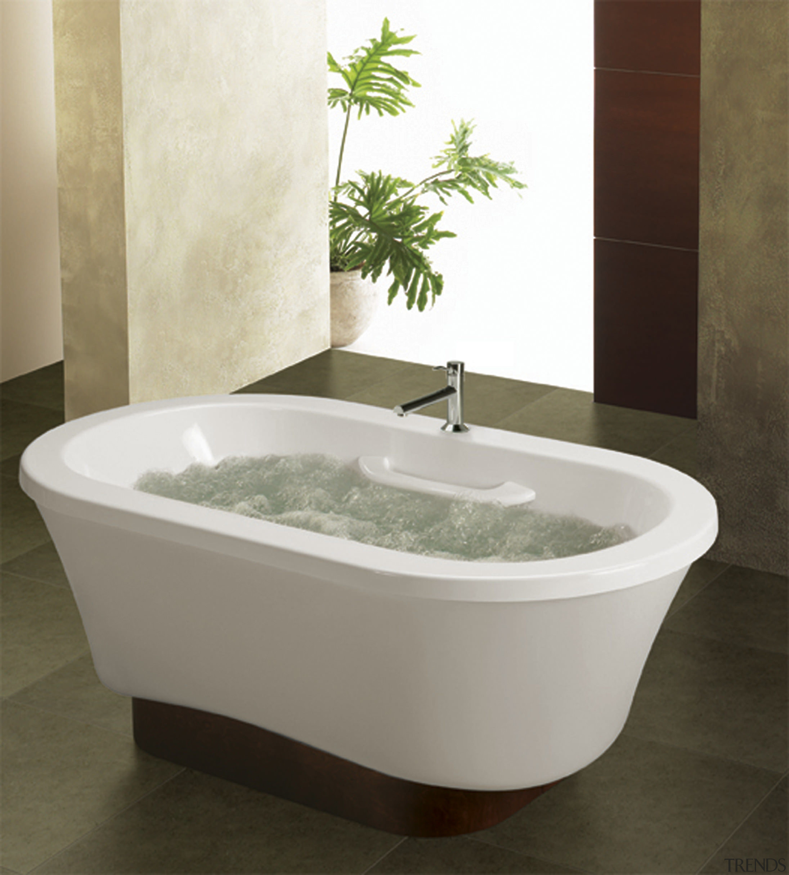 The Thermomasseur bath from Bain Ultra features Geysair bathroom, bathroom sink, bathtub, ceramic, plumbing fixture, product design, tap, toilet seat, brown, white