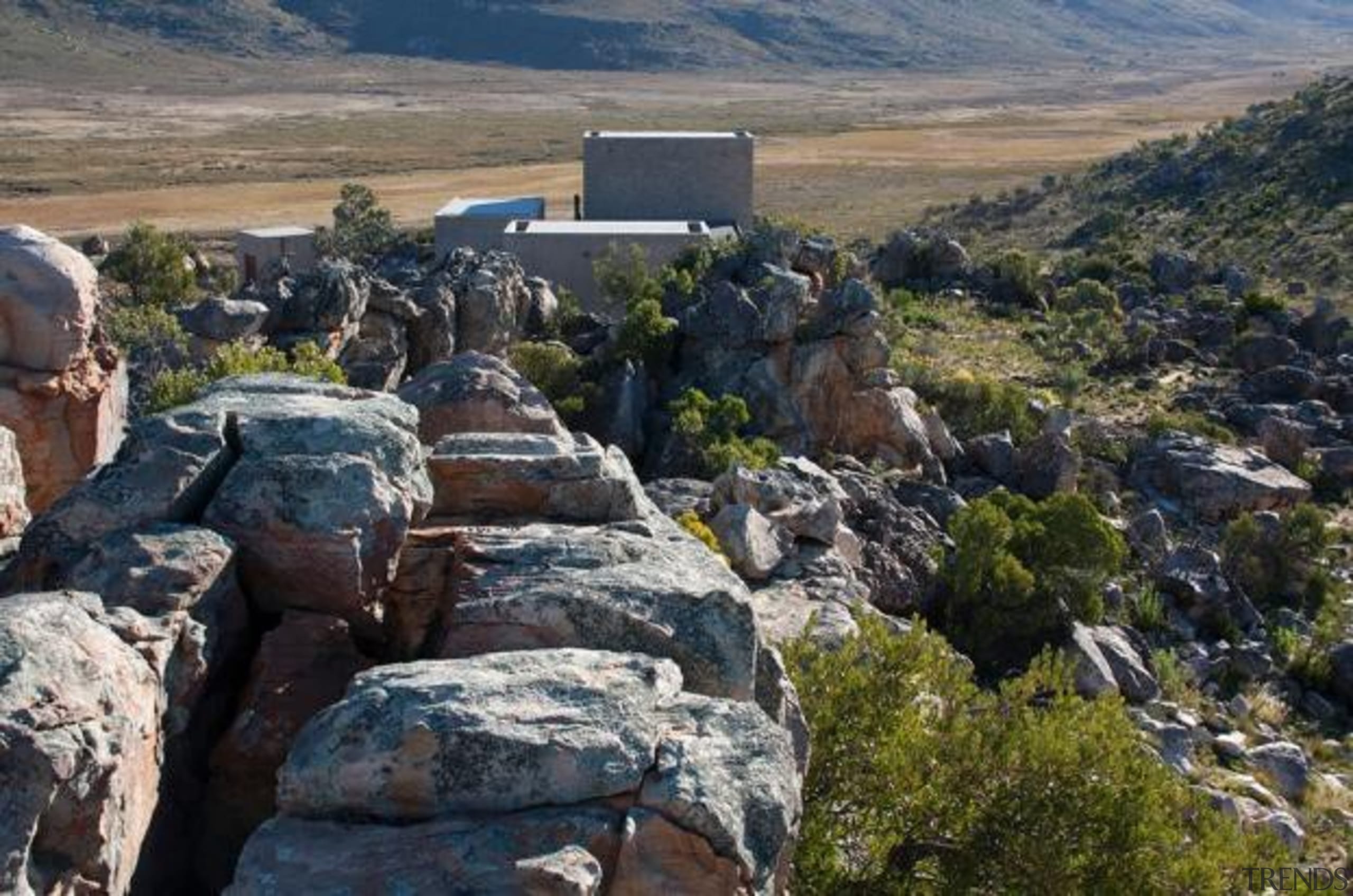 House in the Mountains, Cederberg, South AfricaWolff geological phenomenon, geology, landscape, mountain, national park, rock, sky, tree, wilderness, black, gray