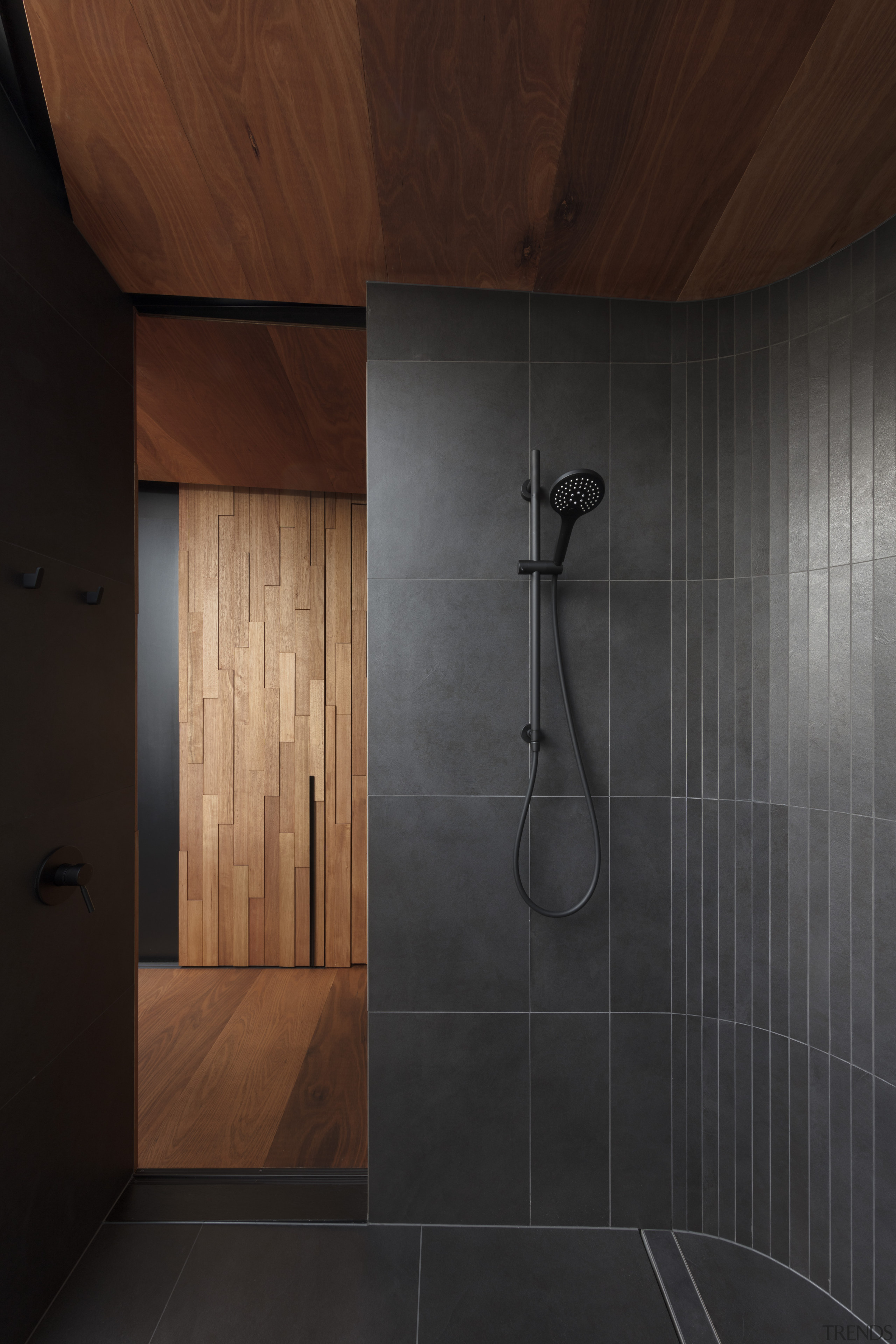 ​​​​​​​For this holiday pavilion, the interior wood panel 