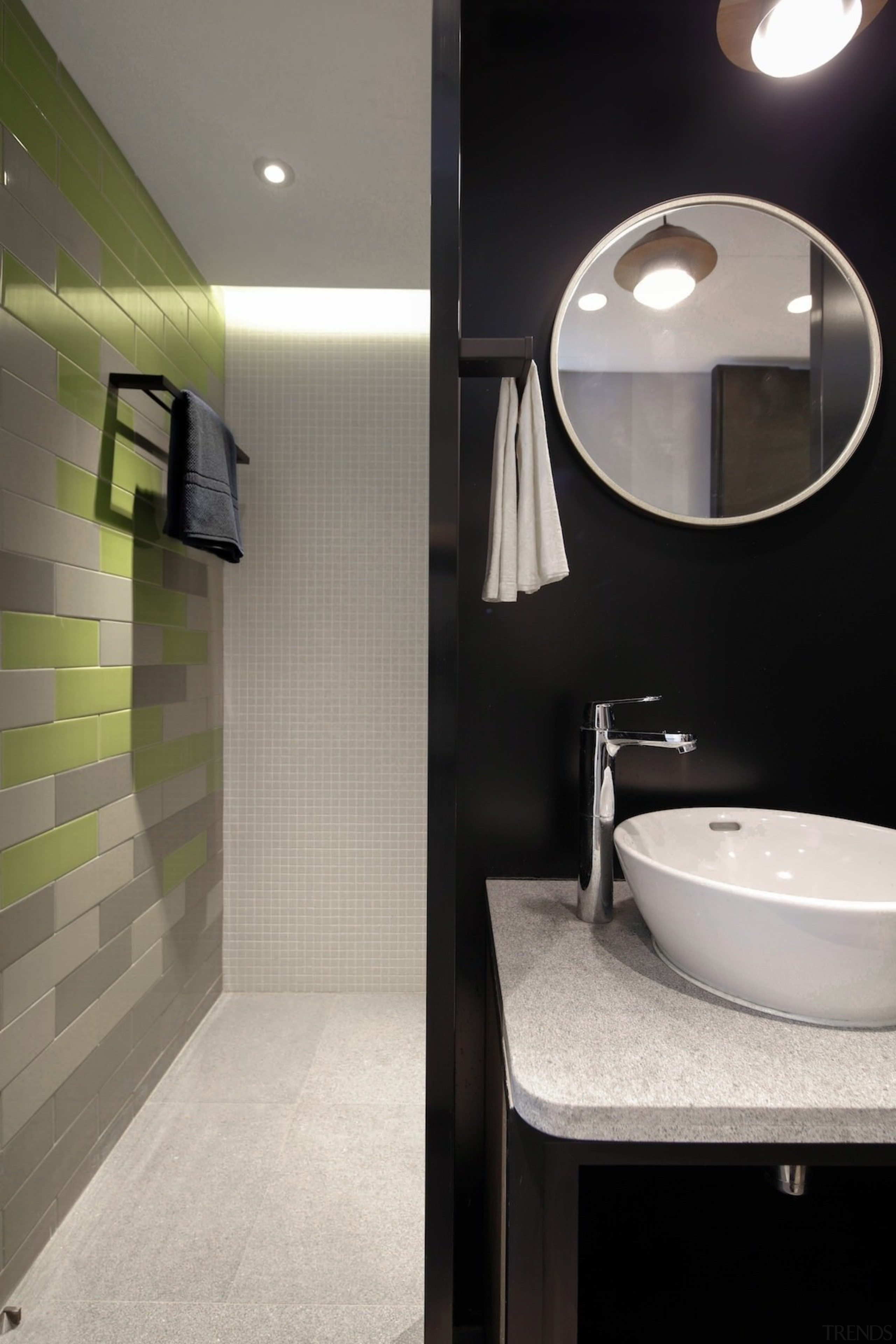 Hotel Ease Access - Hotel Ease Access - bathroom, bathroom accessory, floor, interior design, plumbing fixture, product design, room, sink, tap, tile, gray, black