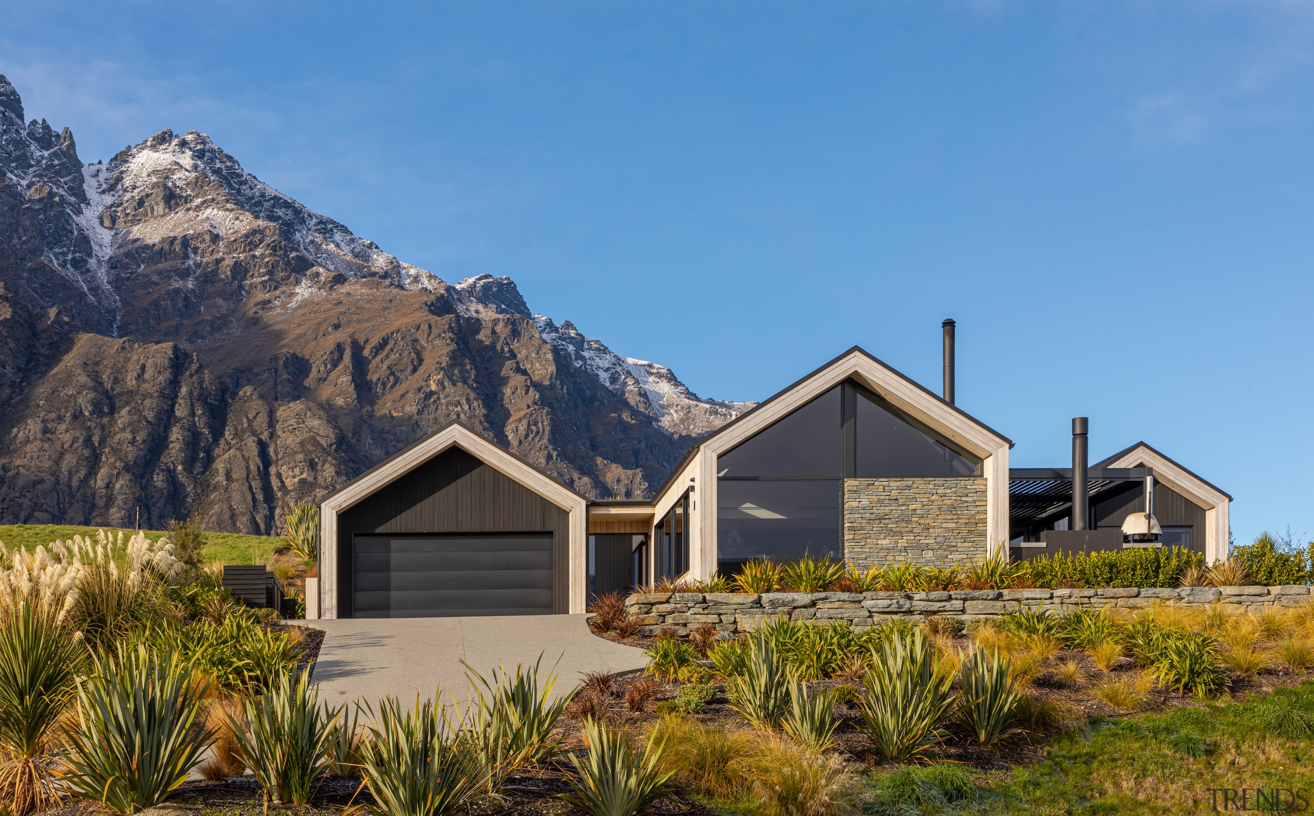 Gabled roofs avoid snow loading and are an 