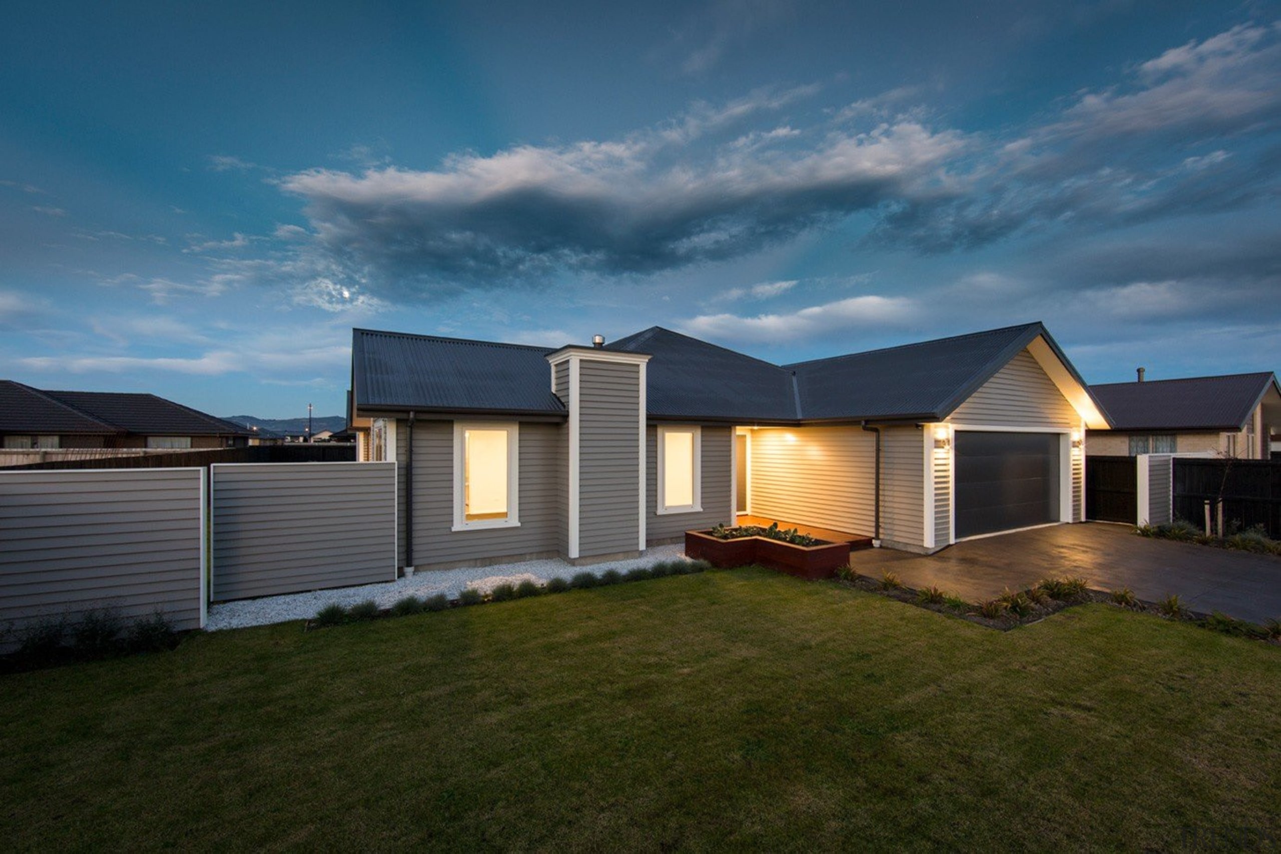 Choosing a weatherboard fence to compliment a weatherboard architecture, cloud, cottage, elevation, estate, facade, home, house, landscape, property, real estate, residential area, roof, siding, sky, suburb, teal, brown