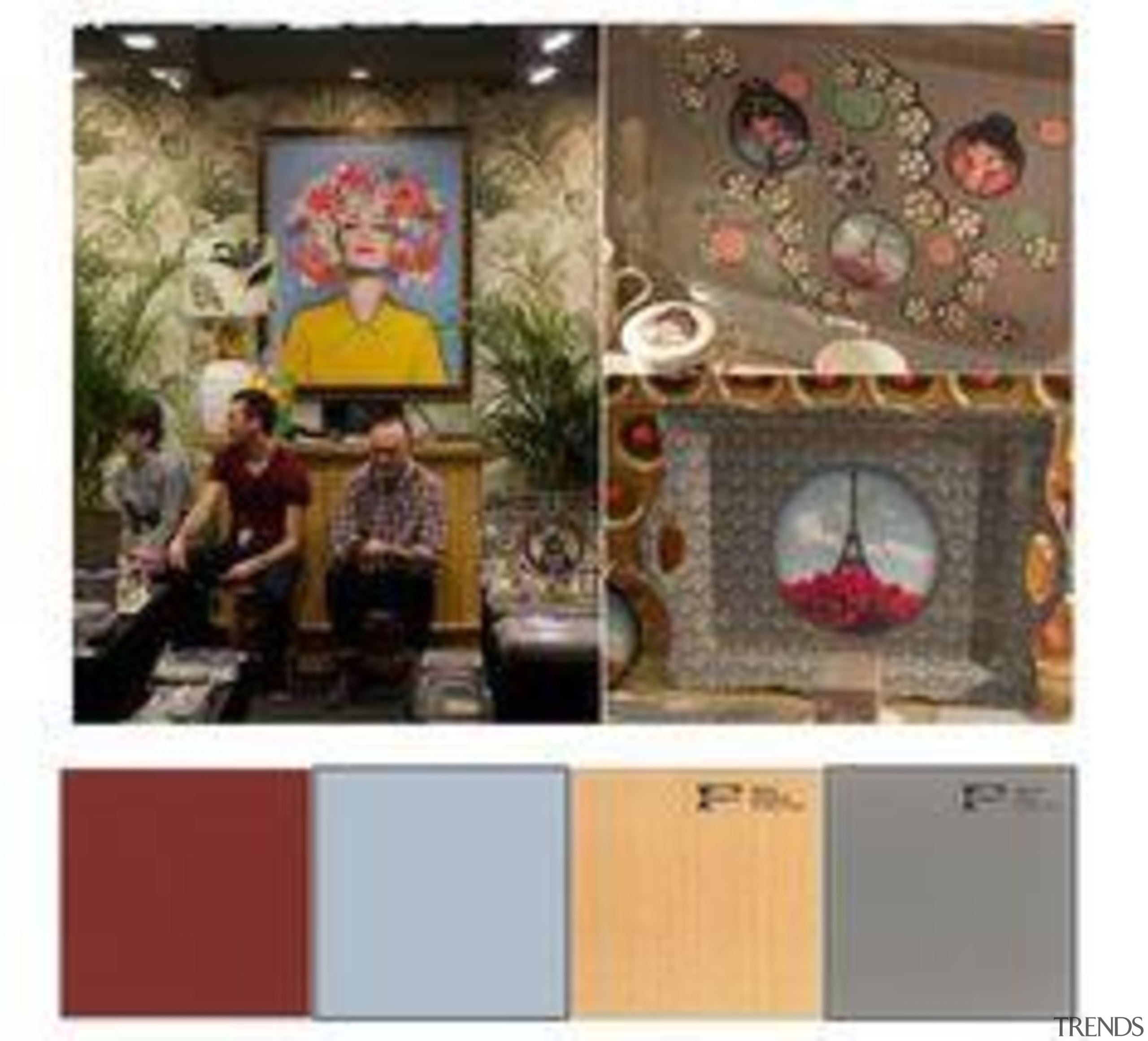 Vintage and kitsch in classic patterns and nostalgic brown, white