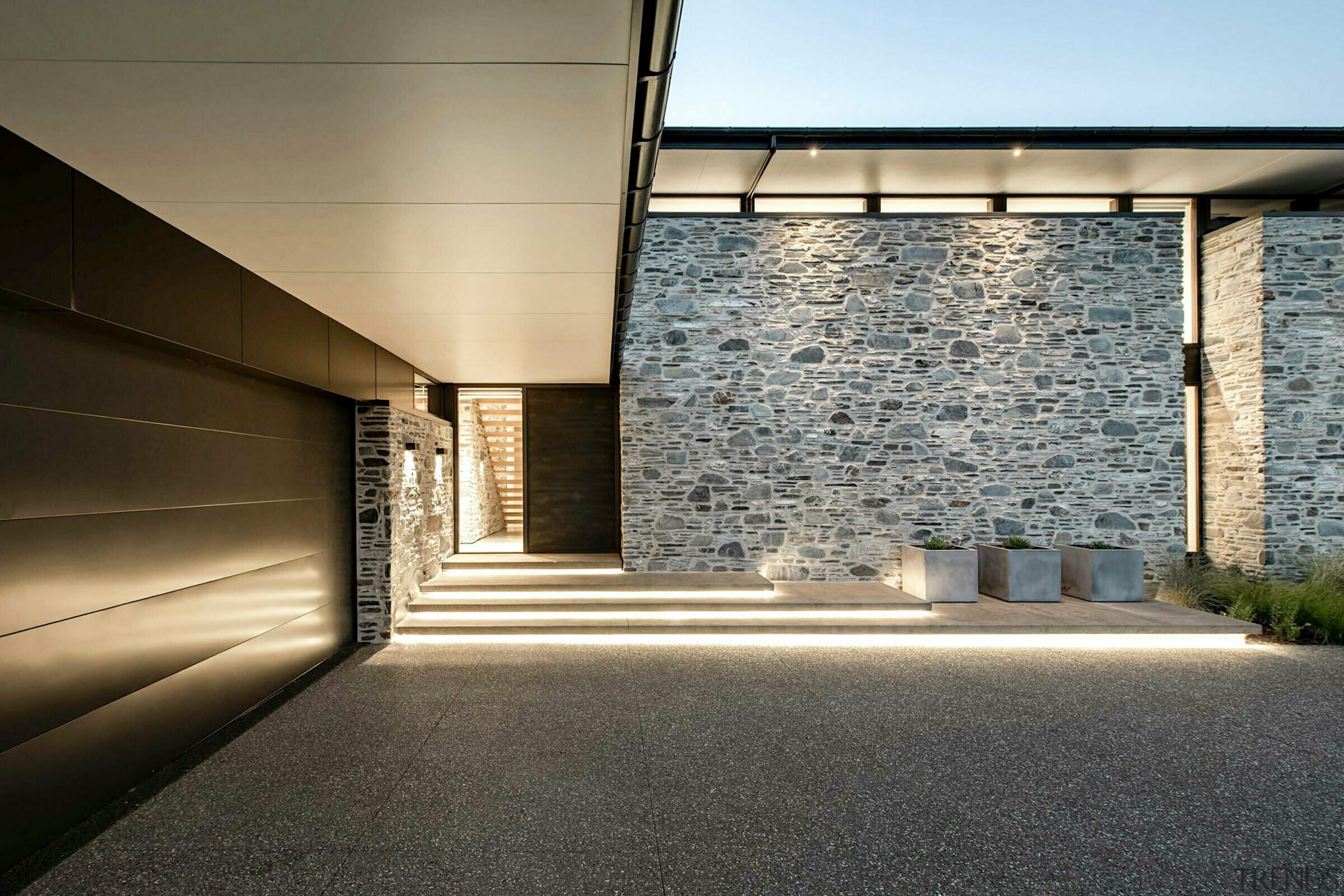 With a refined material palette of stone, timber, 