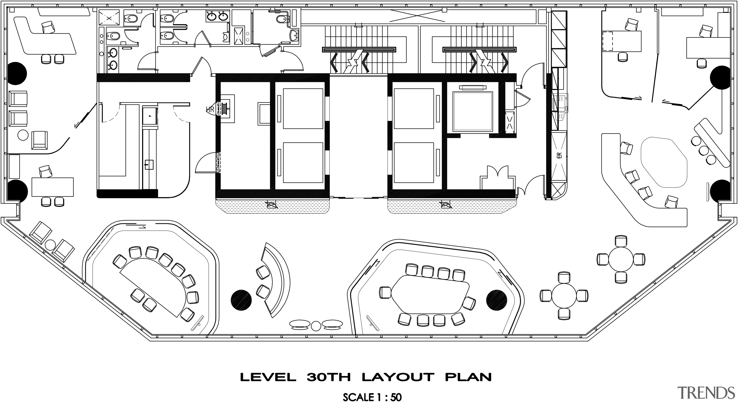 Here is the Maybank Tower in Singapore which angle, area, artwork, black and white, design, diagram, drawing, floor plan, font, line, line art, monochrome, plan, product, product design, structure, technical drawing, text, white