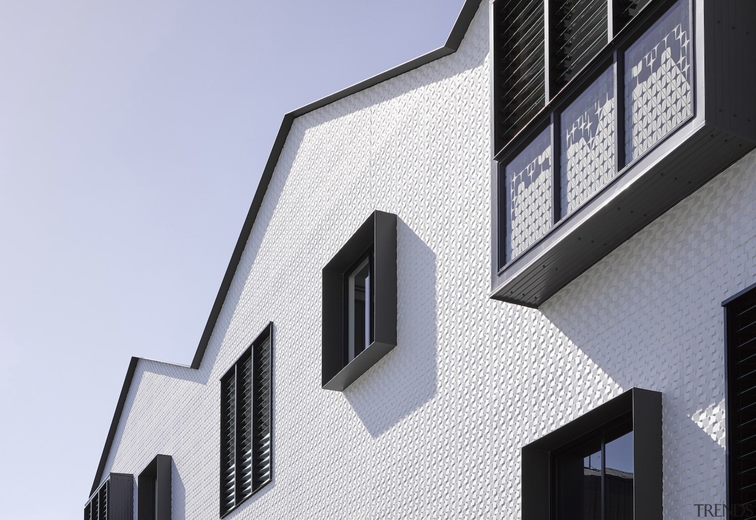 Architect: Refresh DesignPhotography by Roger D’Souza architecture, building, daytime, facade, home, house, roof, siding, window, white