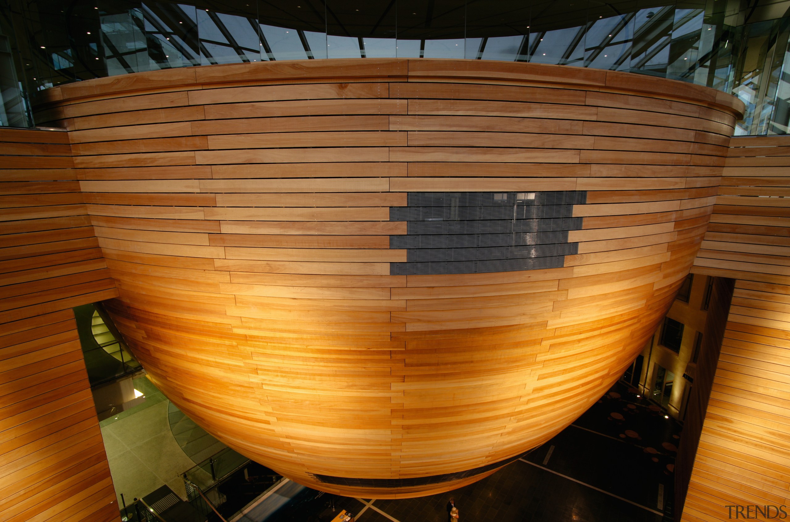 A view of the Auckland Museum. - A wood, brown