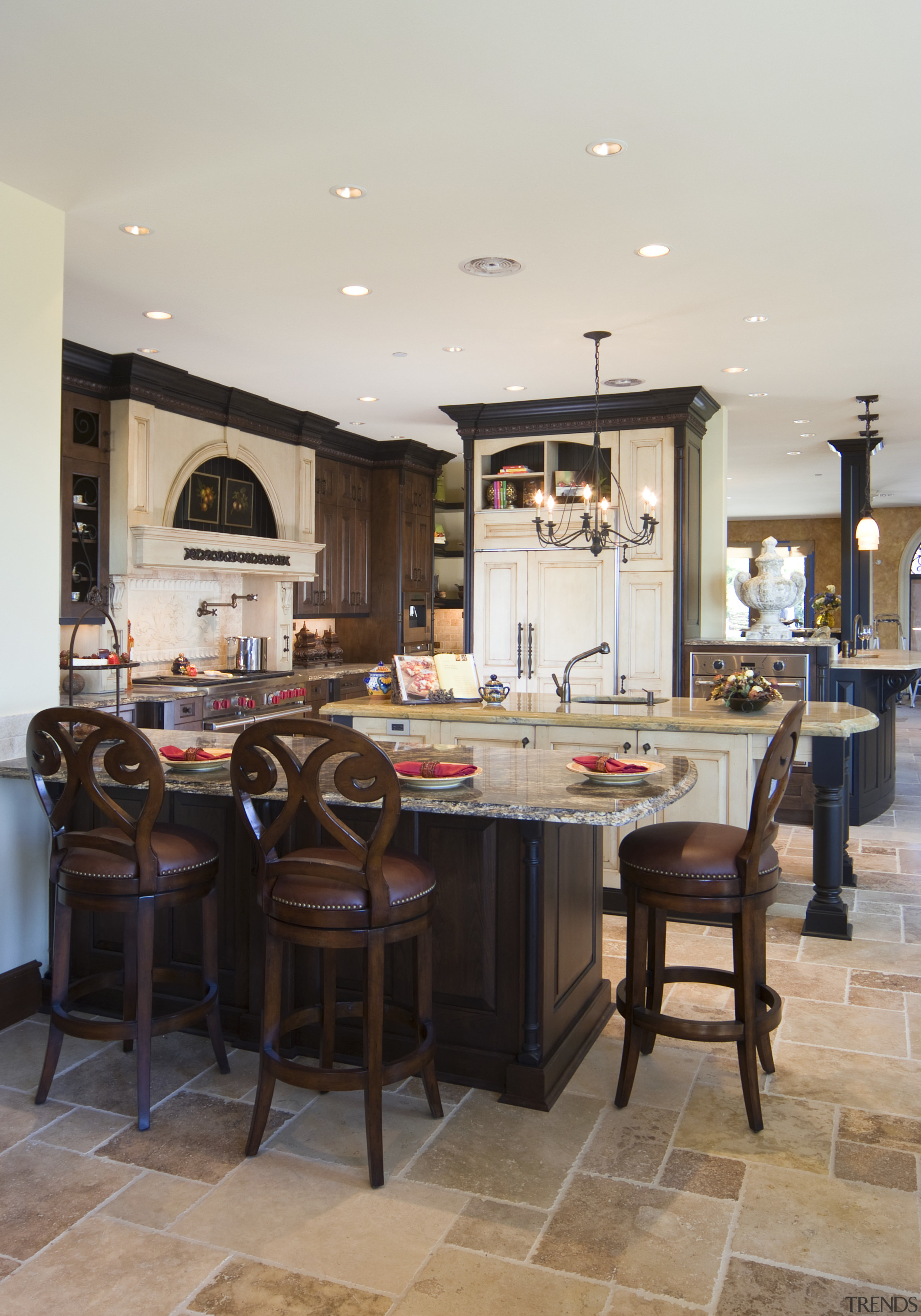 The Bellmount Cabinetry kitchen featured was designed to dining room, floor, flooring, furniture, interior design, kitchen, restaurant, room, table, gray