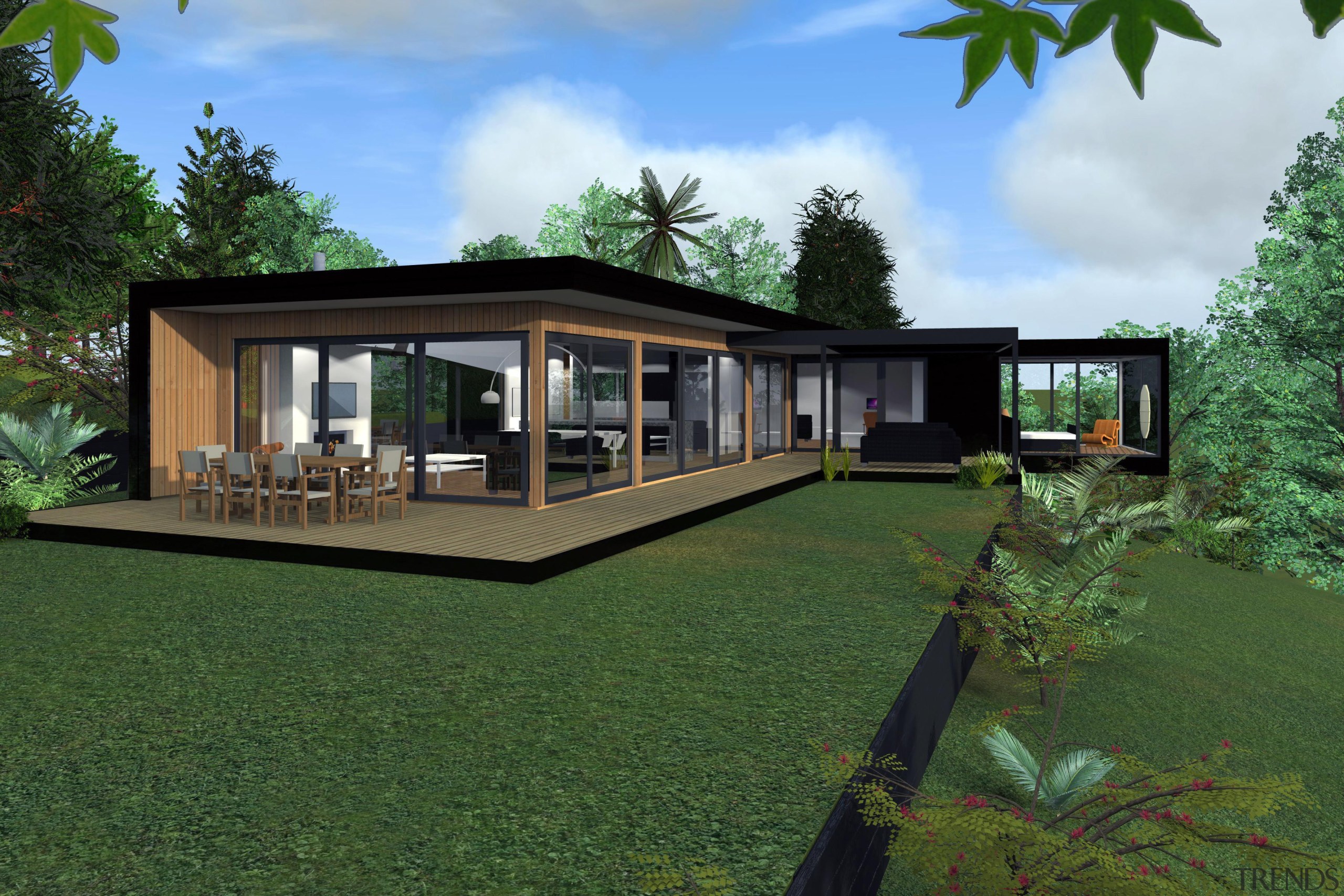 Turner Concept C2 14814 Untitled Path1 - Turner architecture, backyard, cottage, elevation, estate, facade, farmhouse, grass, home, house, landscape, plant, property, real estate, villa, yard, green