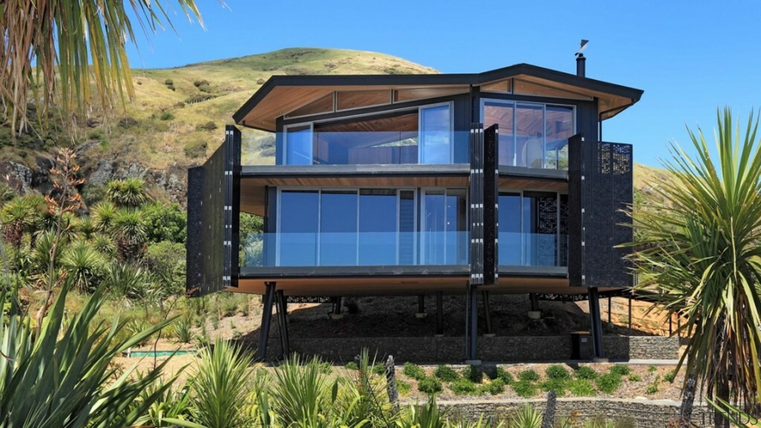 The expansive double-glazed EuroStacker™ doors and windows supplied 