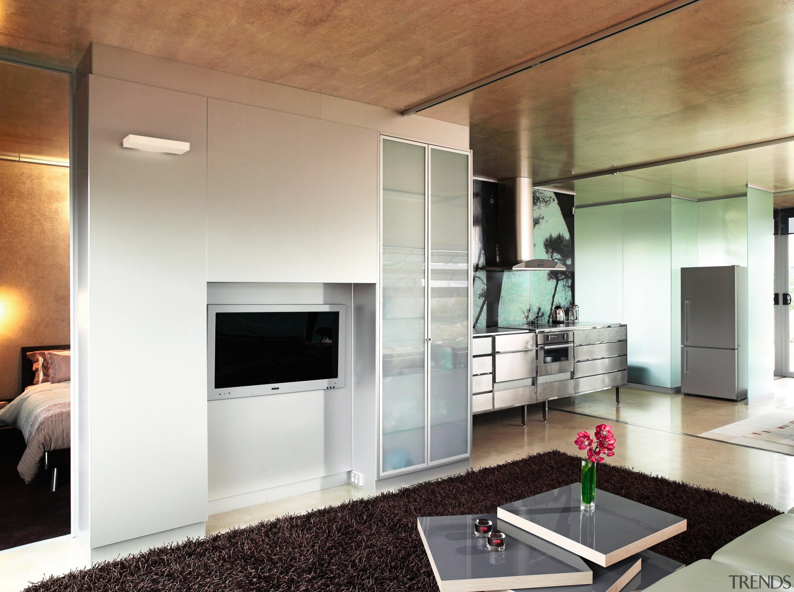 These ready-made pod houses, designed by avant-grade architect interior design, living room, white