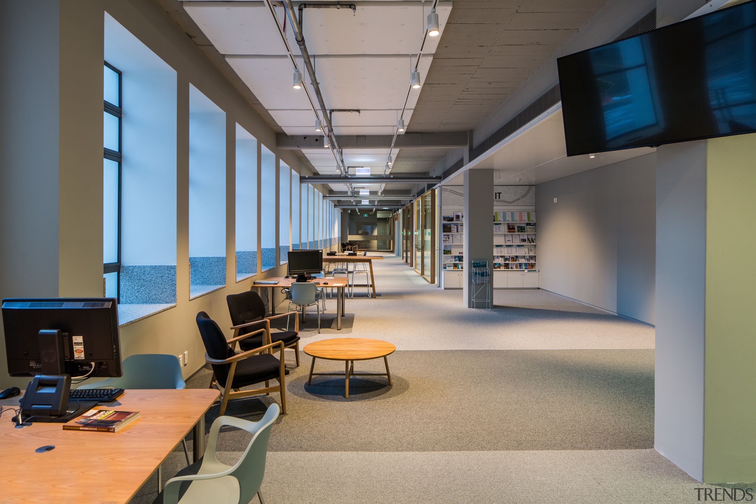 The refit of the Hutt Councils administration building ceiling, daylighting, institution, interior design, office, gray