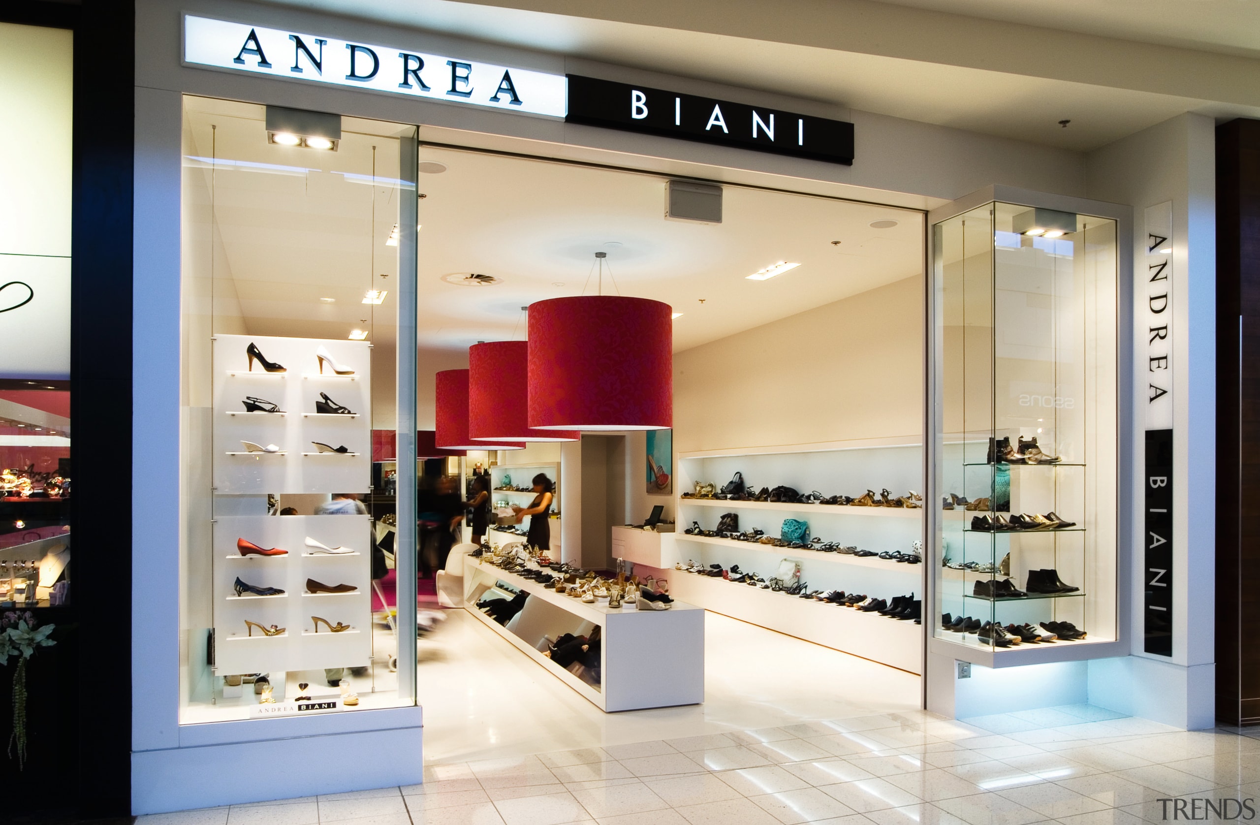 A view of a shop in Sylvia Park boutique, display case, interior design, outlet store, product, retail, shoe store, white