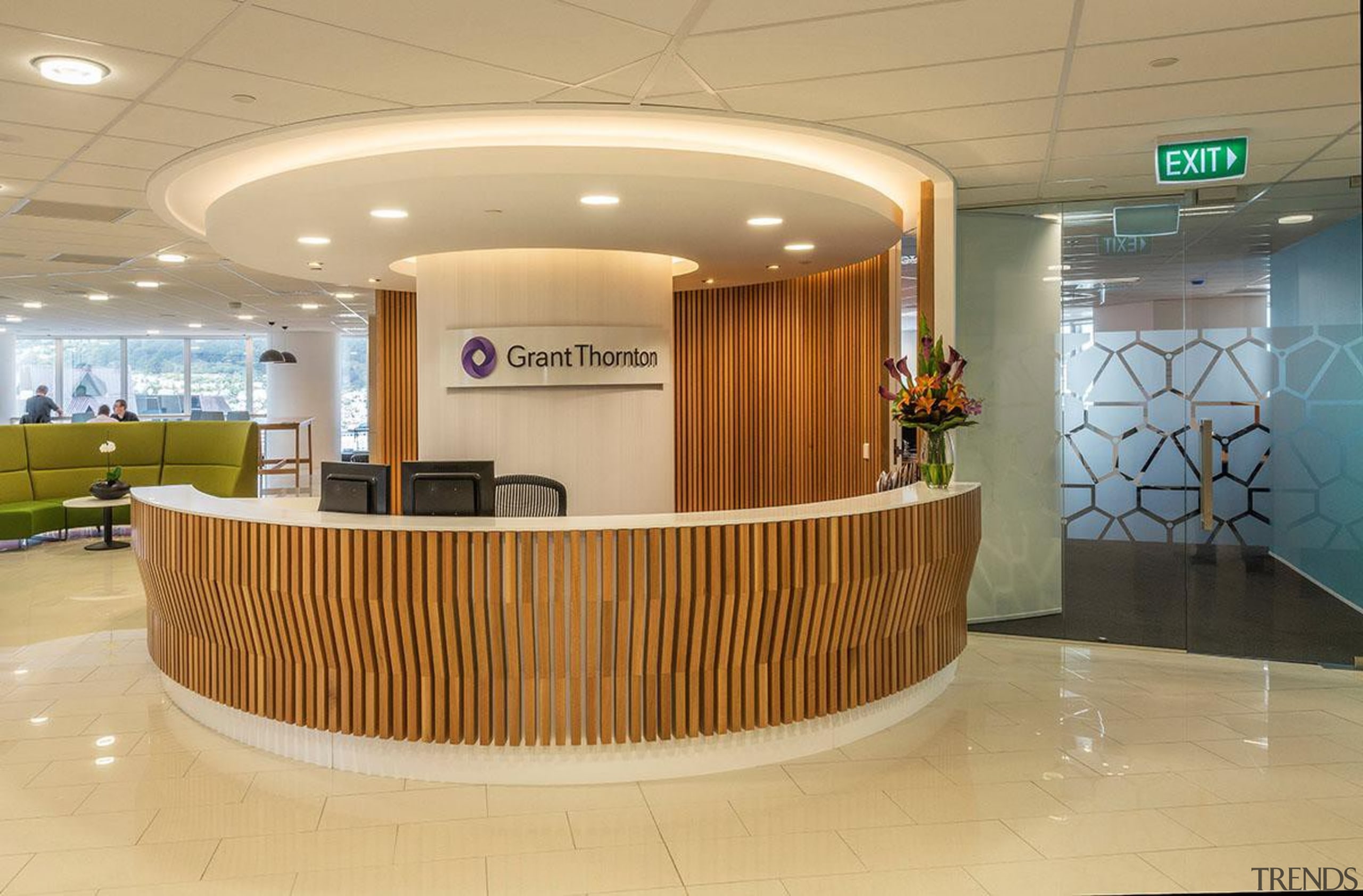 EXCELLENCE AWARDGrant Thornton House (1 of 4) - interior design, lobby, orange, brown