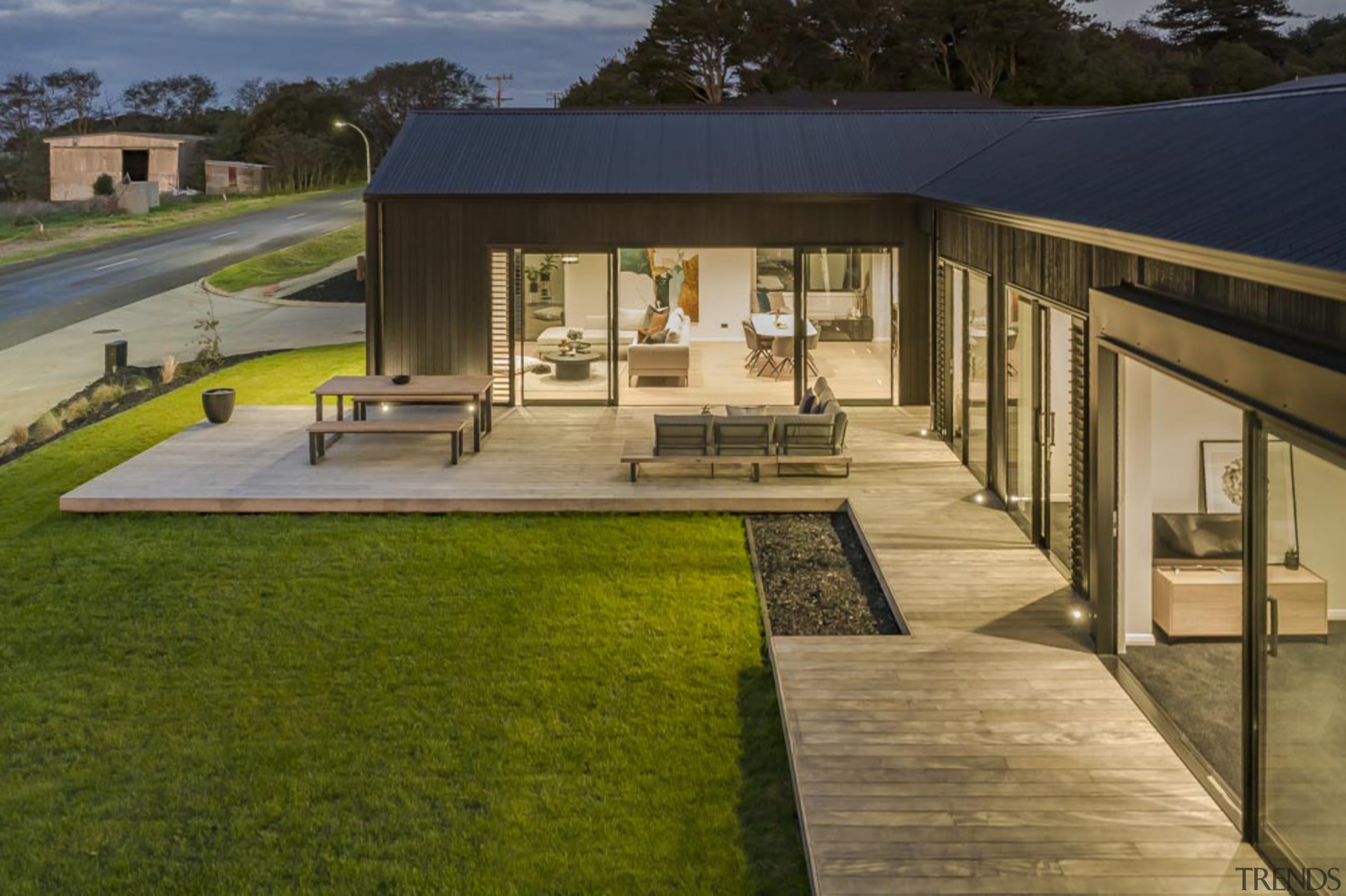 All bedrooms have sliding doors that open out 