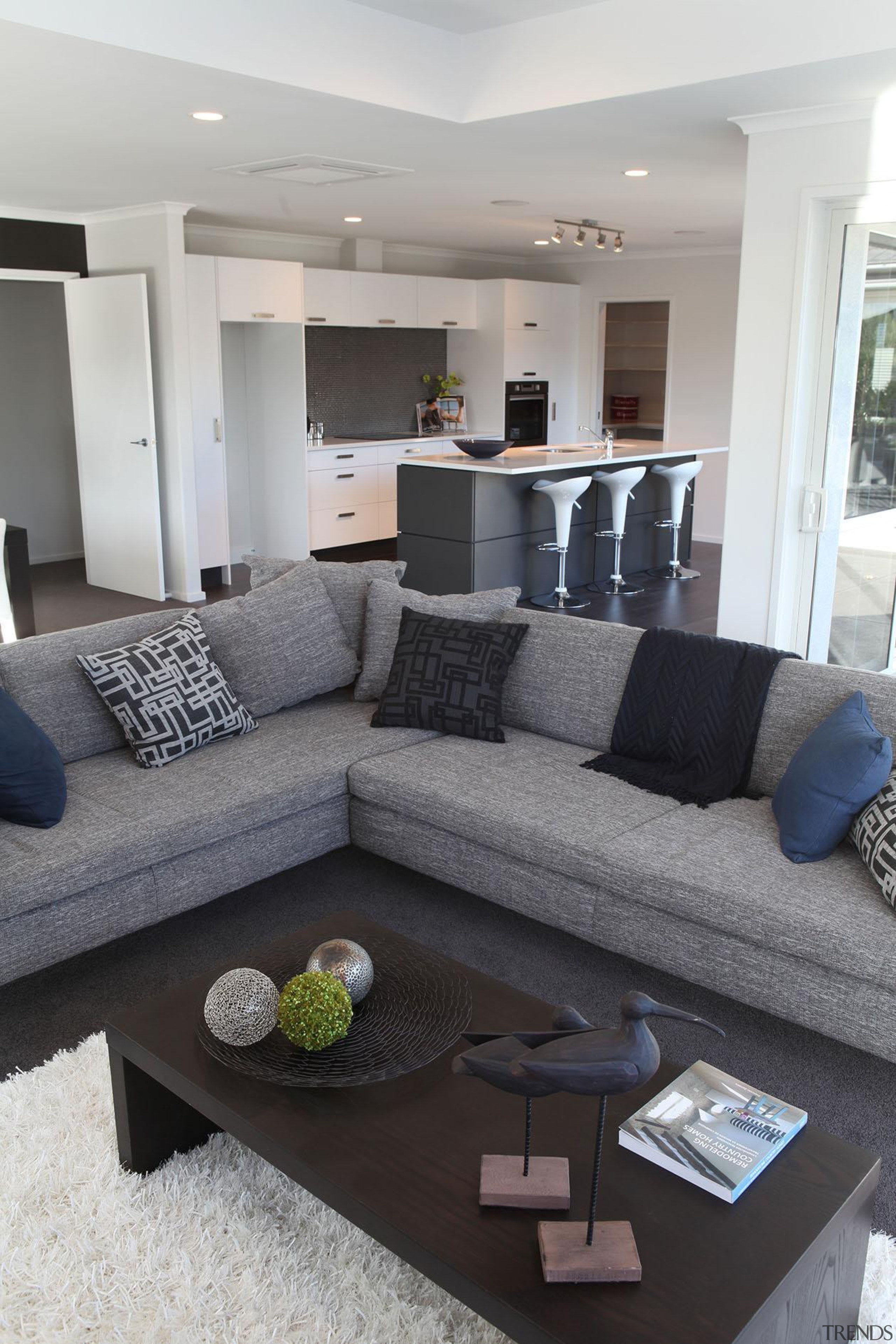 For more information, please visit www.gjgardner.co.nz angle, couch, floor, furniture, home, interior design, living room, property, room, table, gray, black