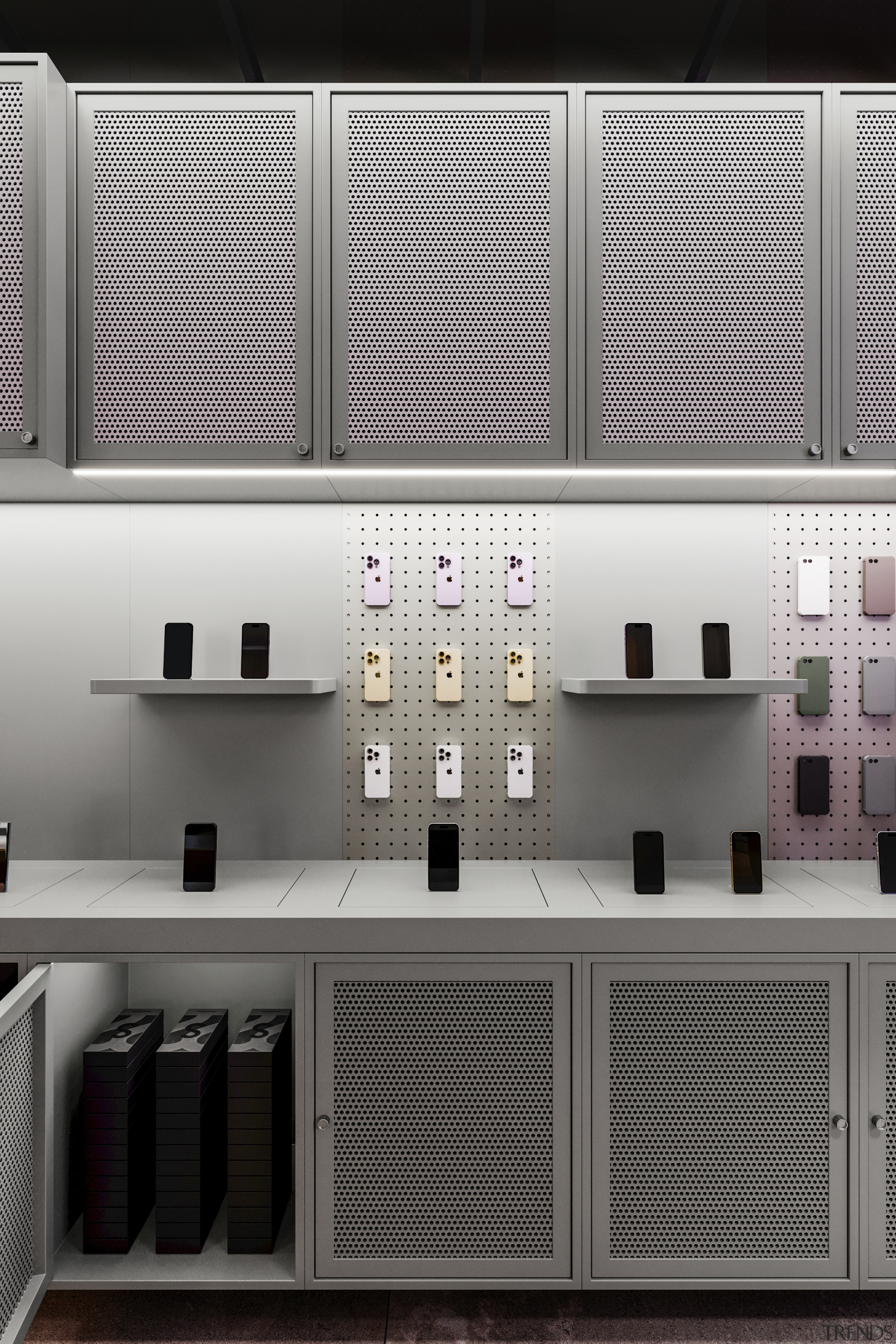 Product areas have a raw and industrial look 