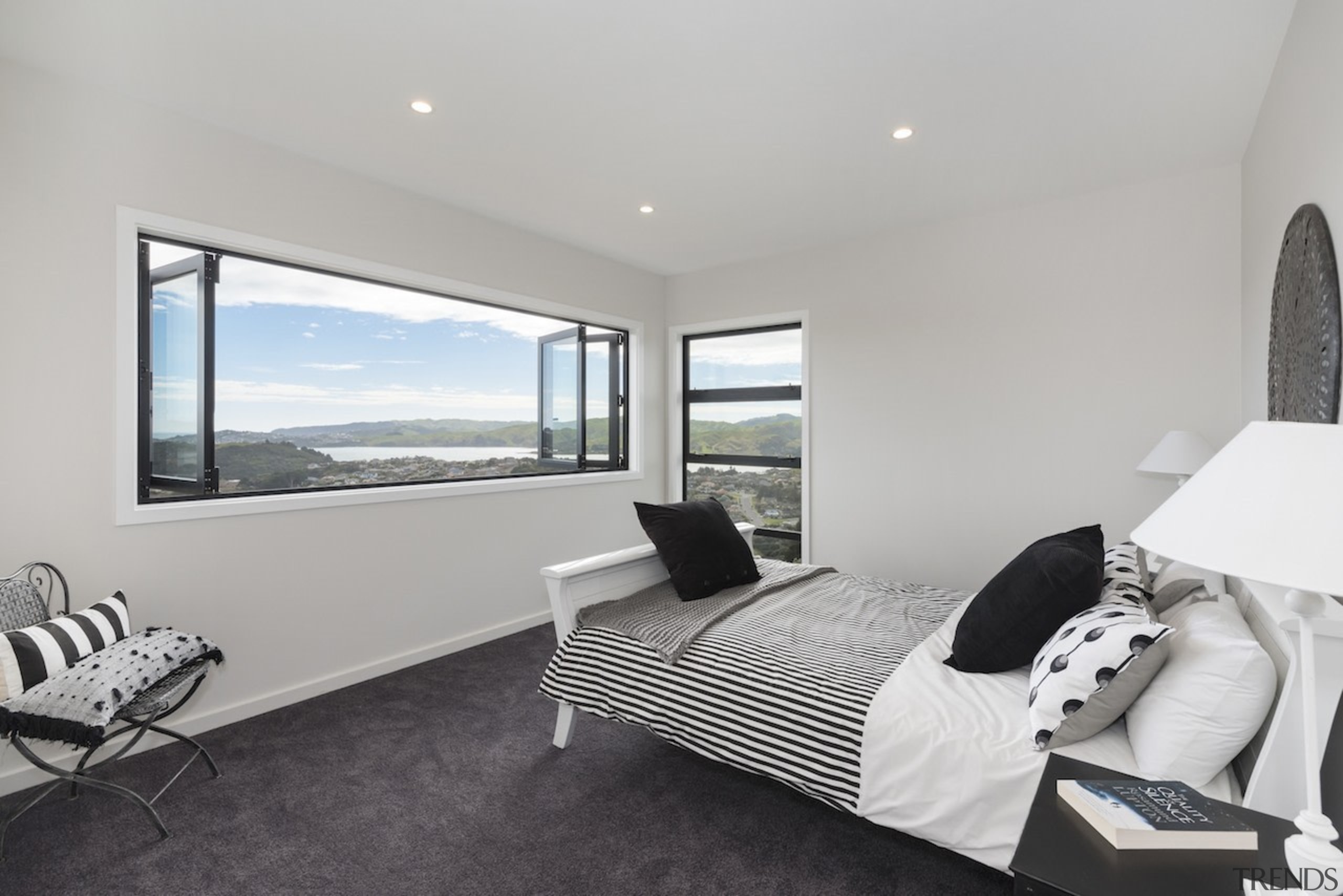 Landmark Homes  Fitzroy Design Master Bedroom - architecture, bedroom, floor, house, interior design, property, real estate, room, window, gray