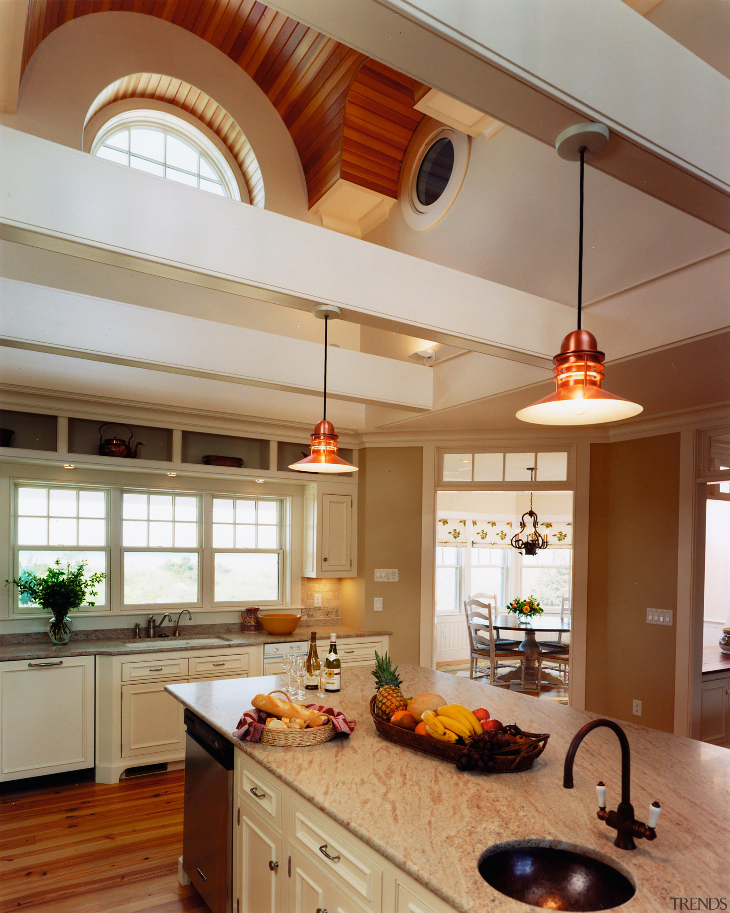 Traditional style kitchen with furniture look cabinetry and cabinetry, ceiling, countertop, cuisine classique, interior design, kitchen, real estate, window, brown