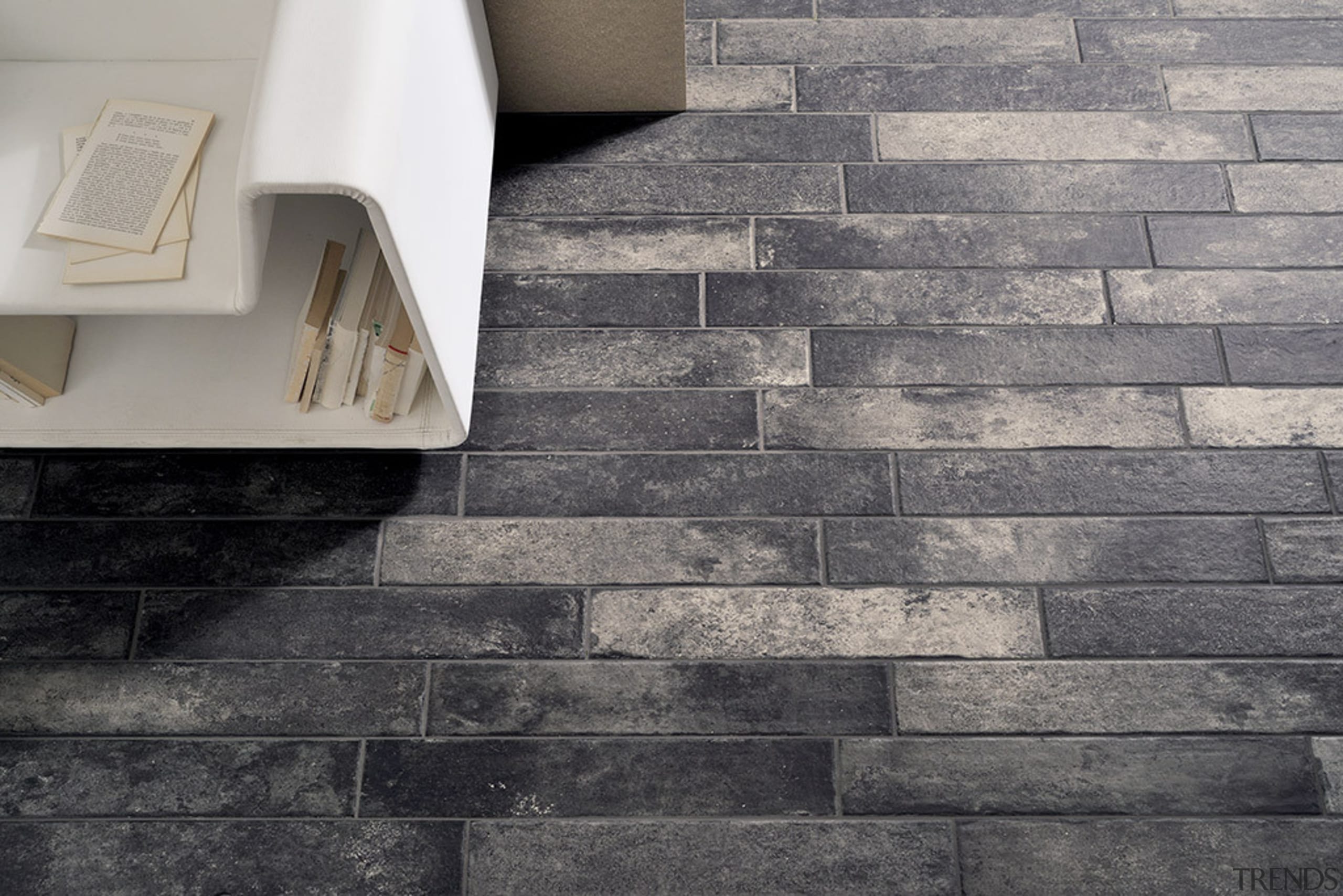 Bricklane Nero 101x614 - black and white | black and white, brick, floor, flooring, tile, wall, gray, black
