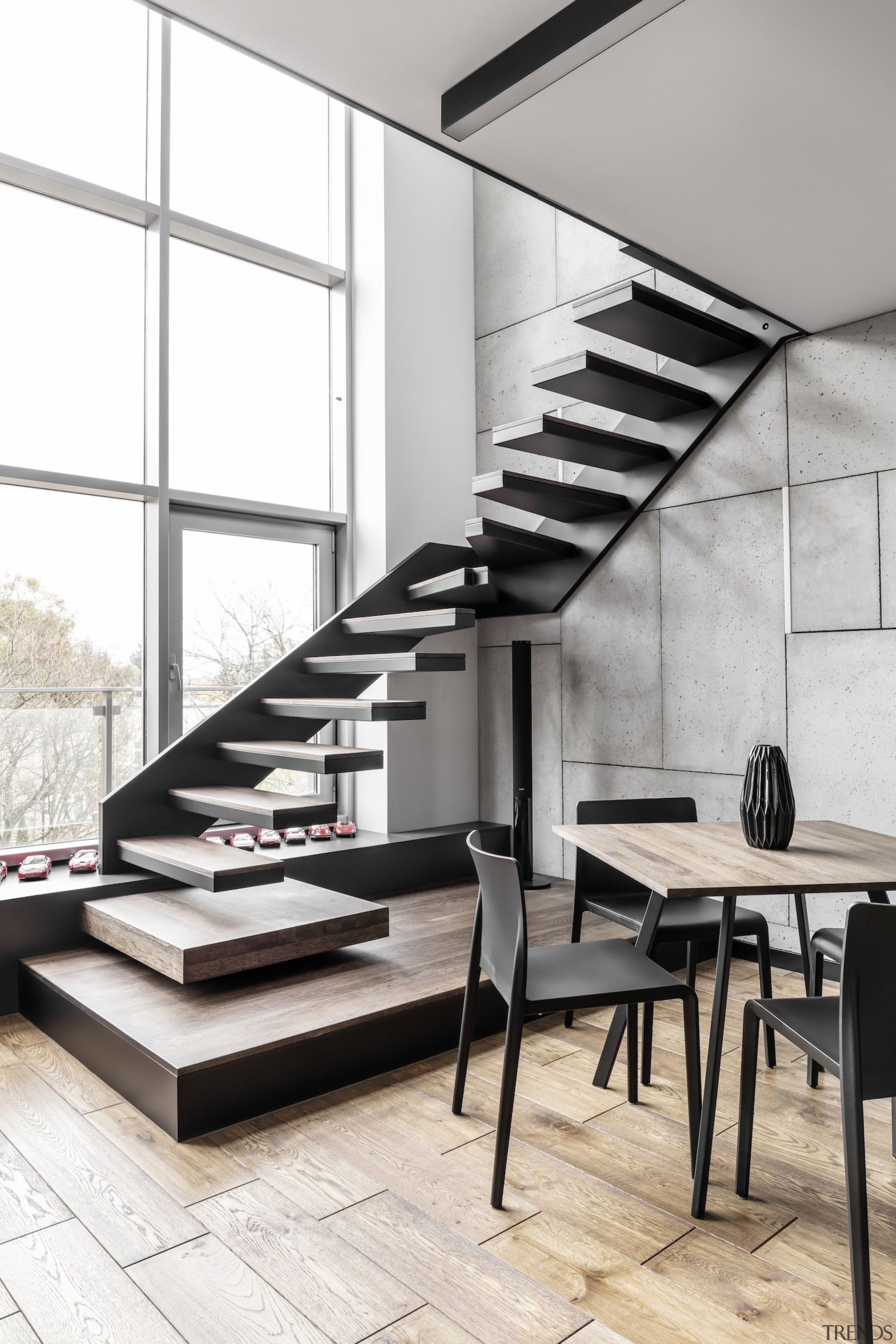 Architect: MetaformaPhotography by Krzysztof Strażyński architecture, floor, furniture, interior design, product design, stairs, table, white