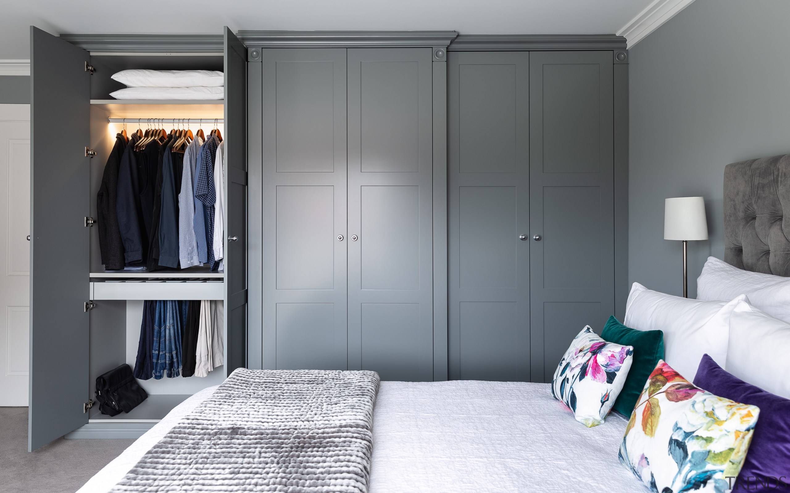 The bedroom wardrobes may look uniform, but they 