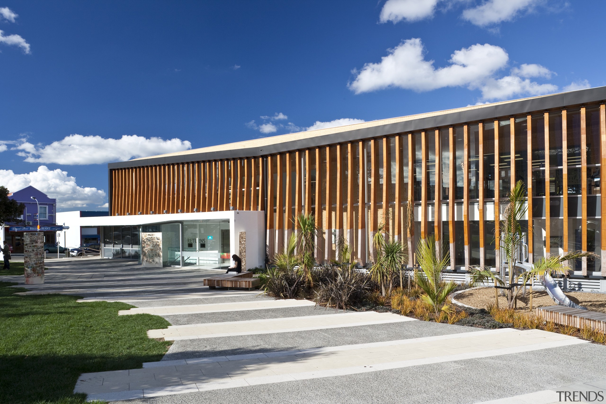 Birkenhead library Auckland, NZ. - Birkenhead library Auckland, architecture, commercial building, corporate headquarters, estate, facade, home, house, property, real estate, residential area, sky