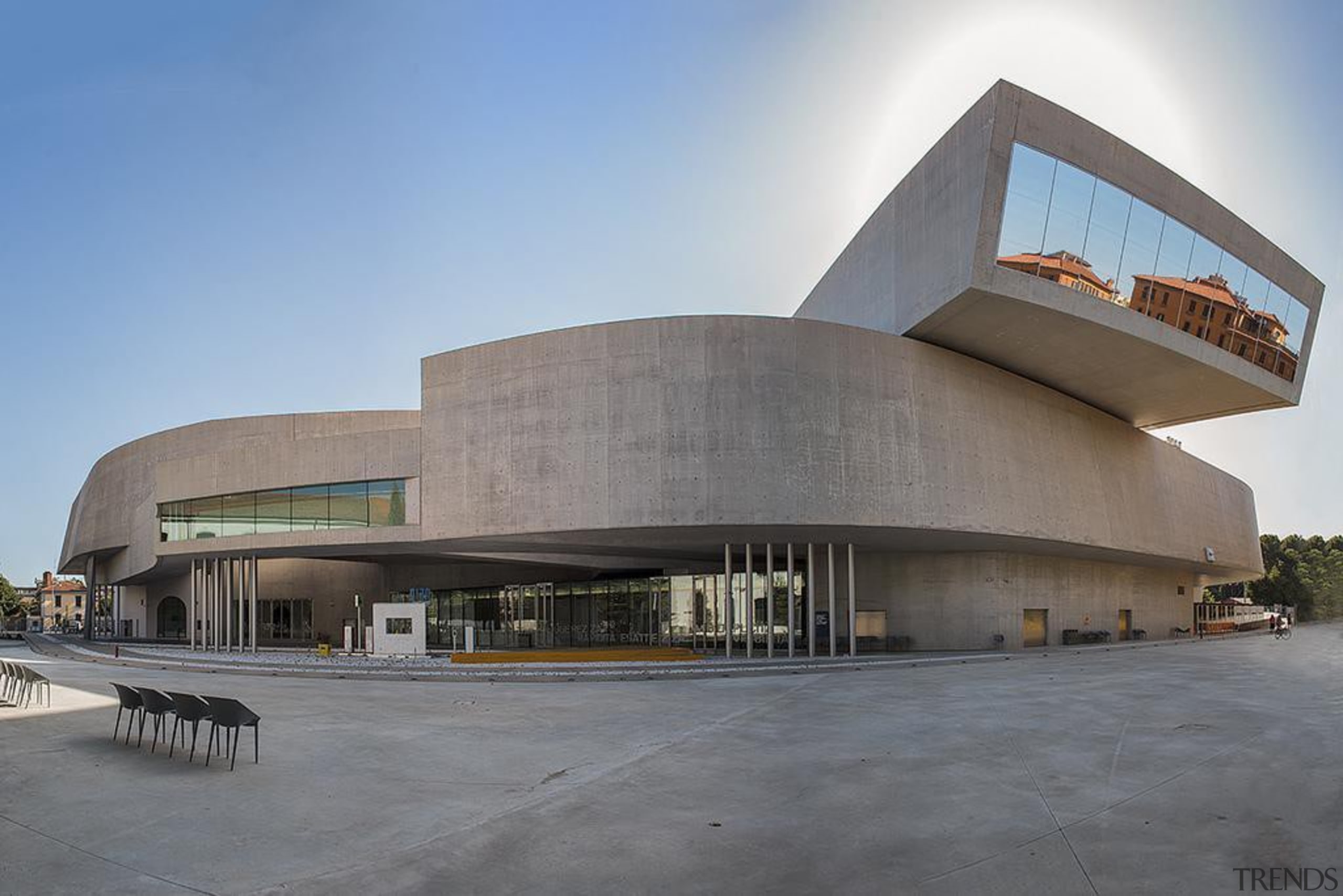 Farewell to Dame Zaha Hadid - The Maxxi architecture, brutalist architecture, building, corporate headquarters, daytime, facade, sky, gray