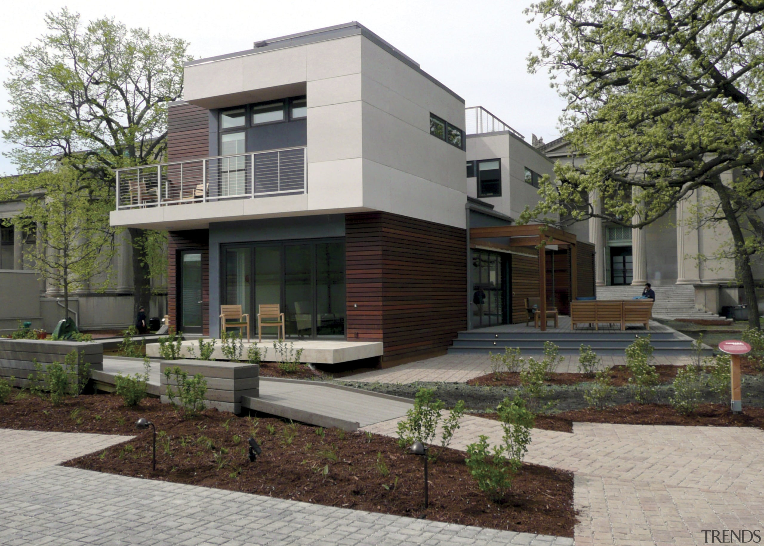 Warmboard provides and eco friendly, quiet and efficient architecture, building, courtyard, elevation, estate, facade, home, house, mixed use, neighbourhood, property, real estate, residential area, gray, brown