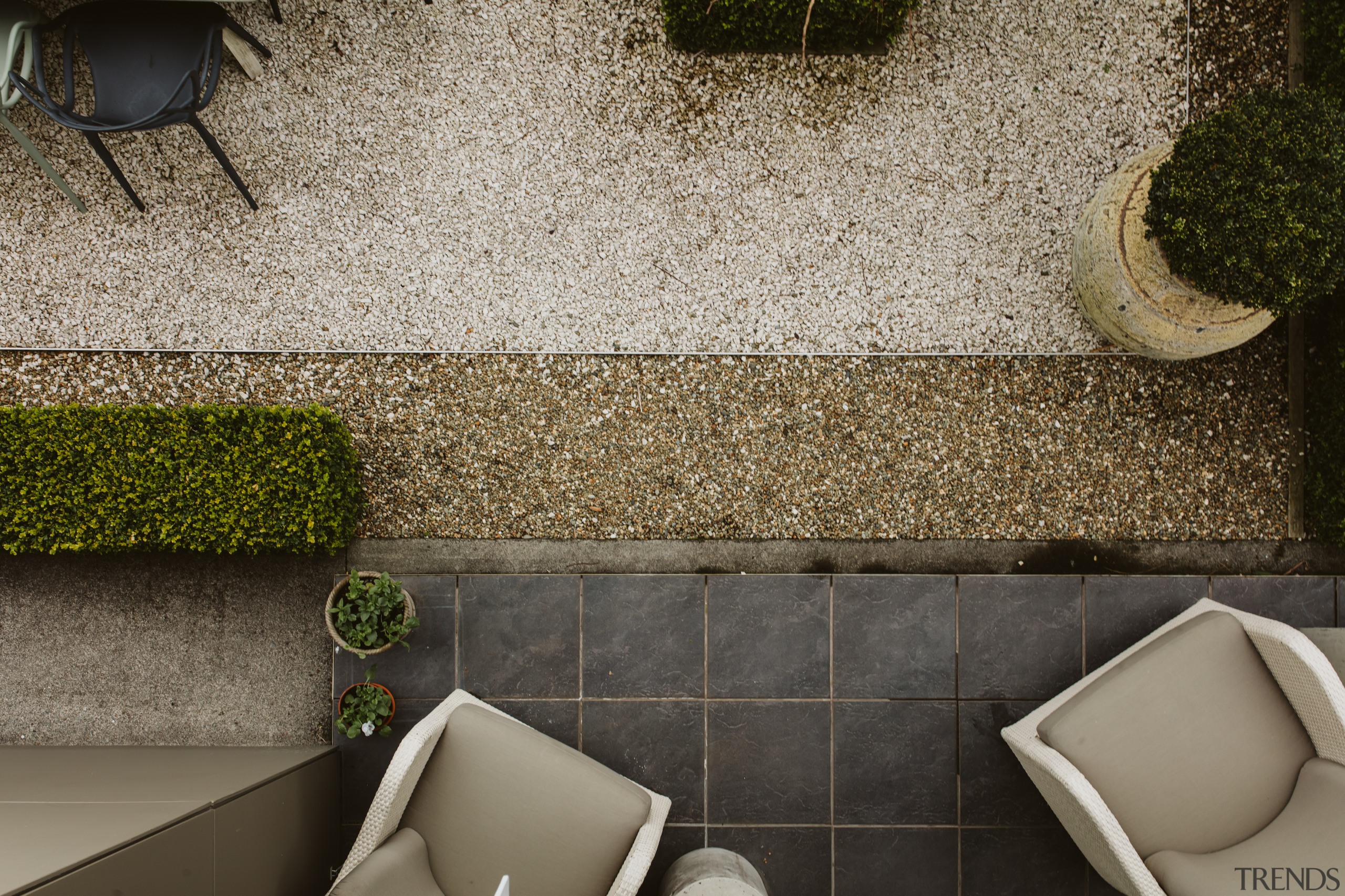 Given the need to avoid hard landscaping, the 