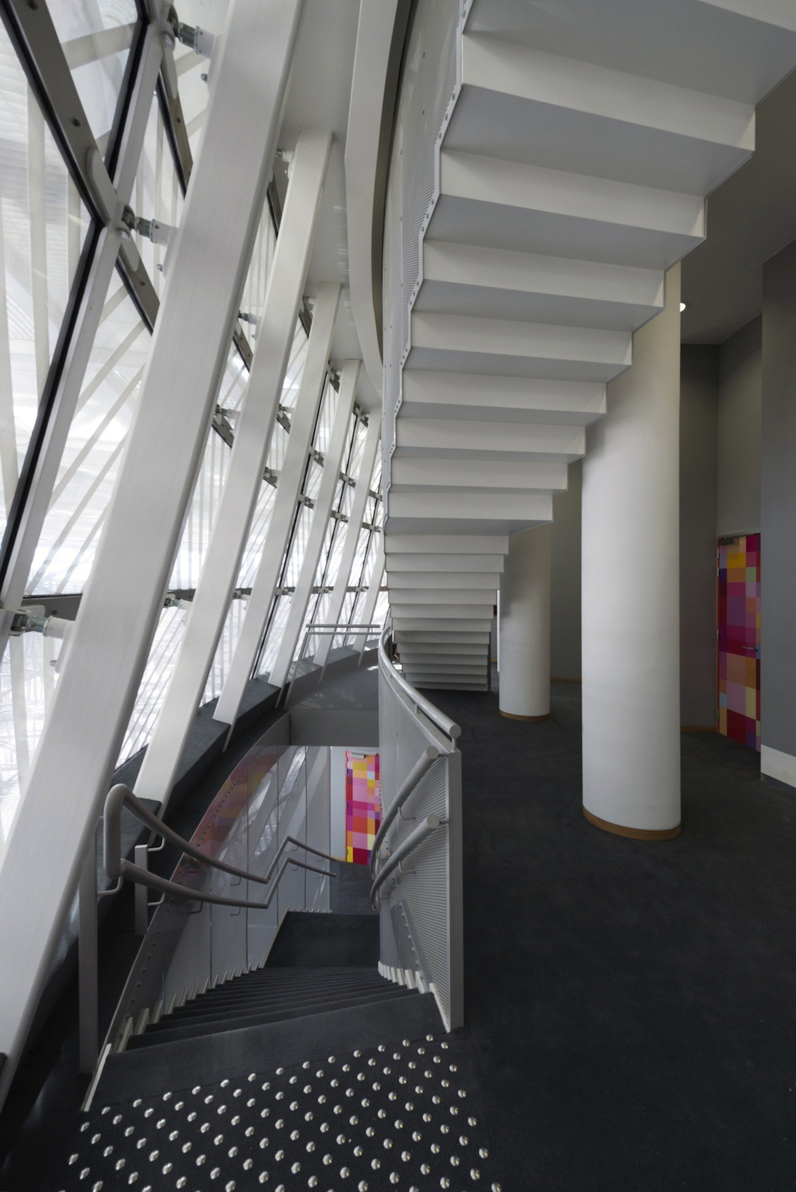 This new headquarters for the European Union Council architecture, building, daylighting, floor, interior design, structure, gray, black