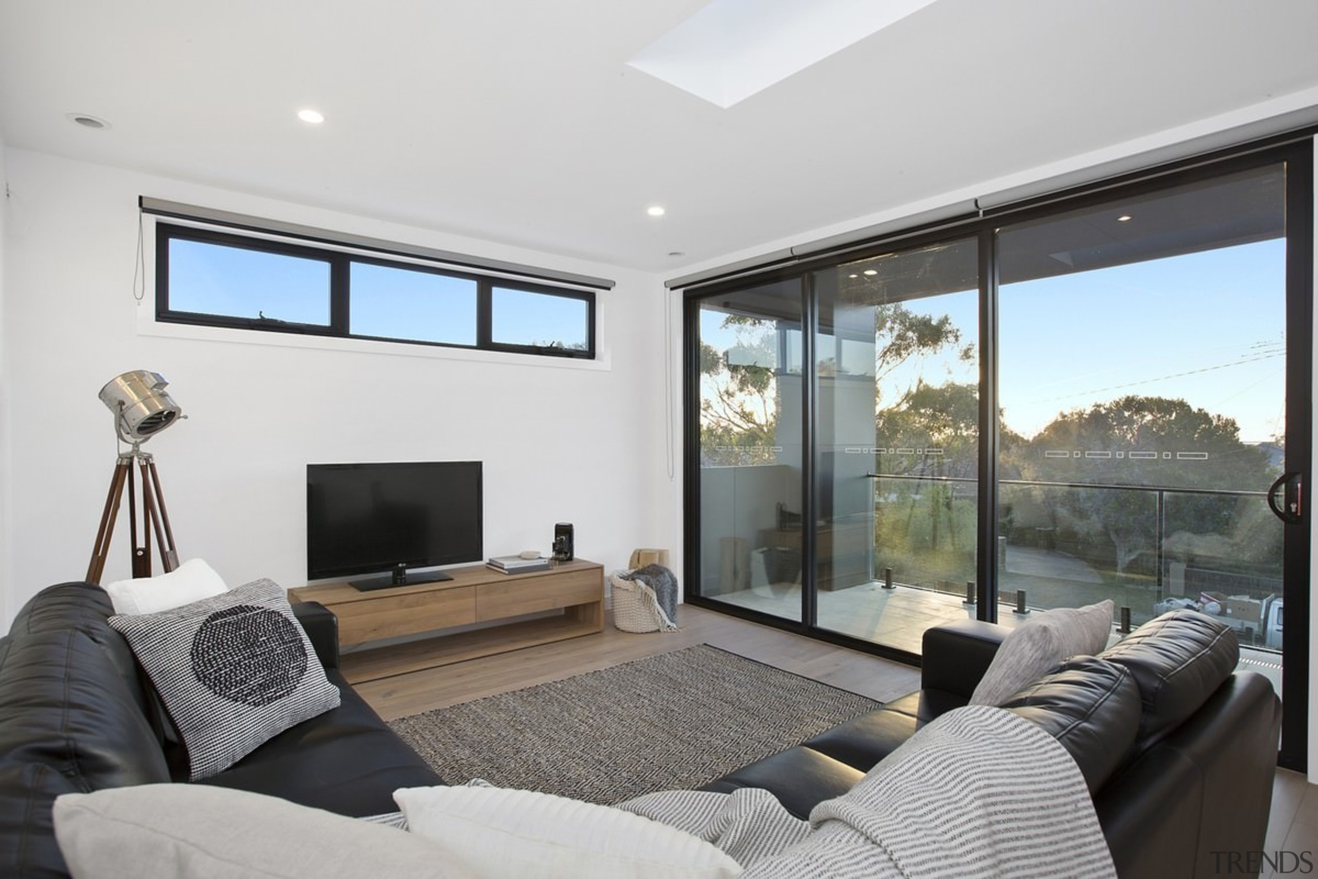 The second level living area - The second home, house, interior design, living room, property, real estate, room, window, white