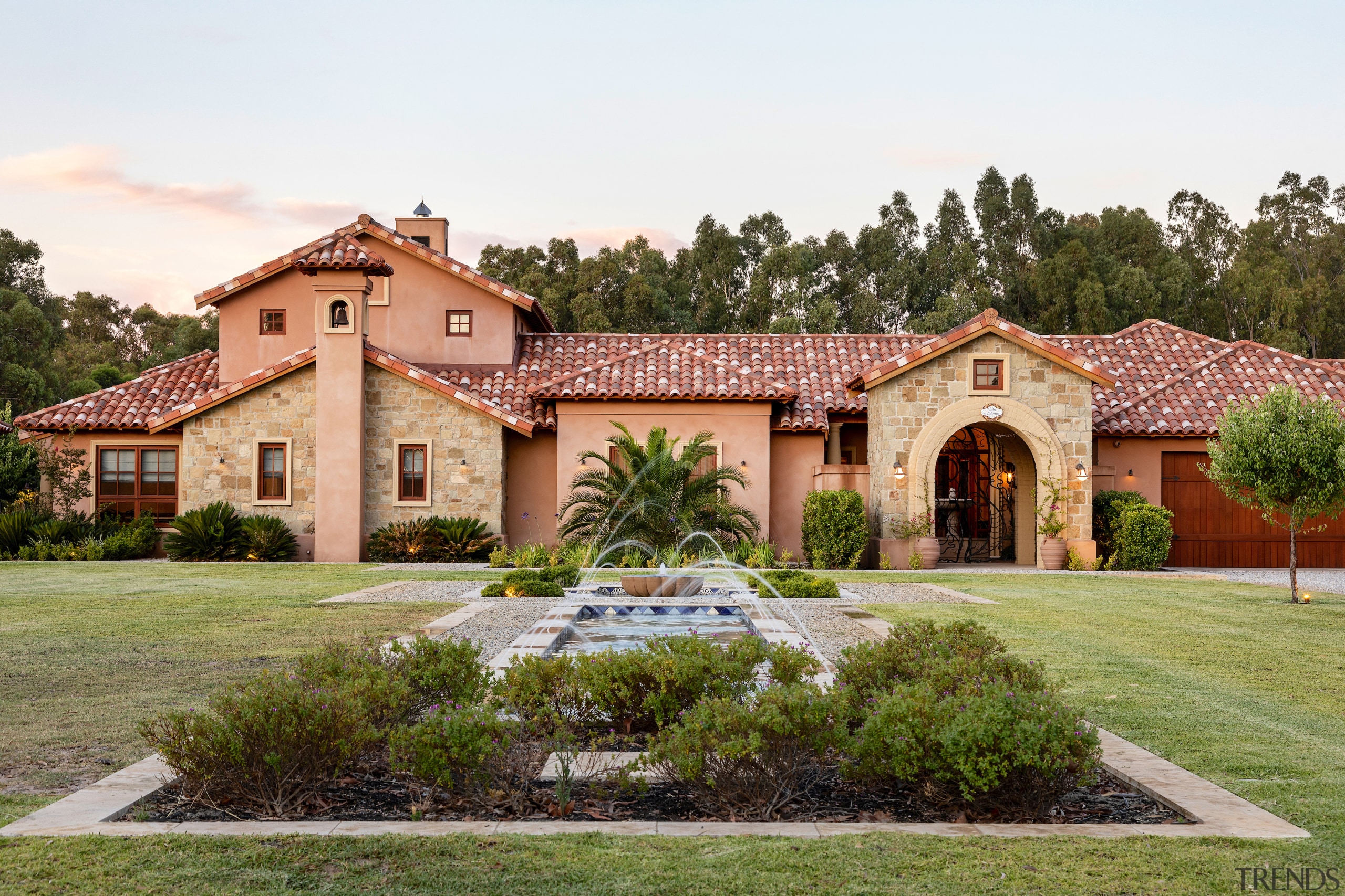 The home itself has a strong Spanish aesthetic. 