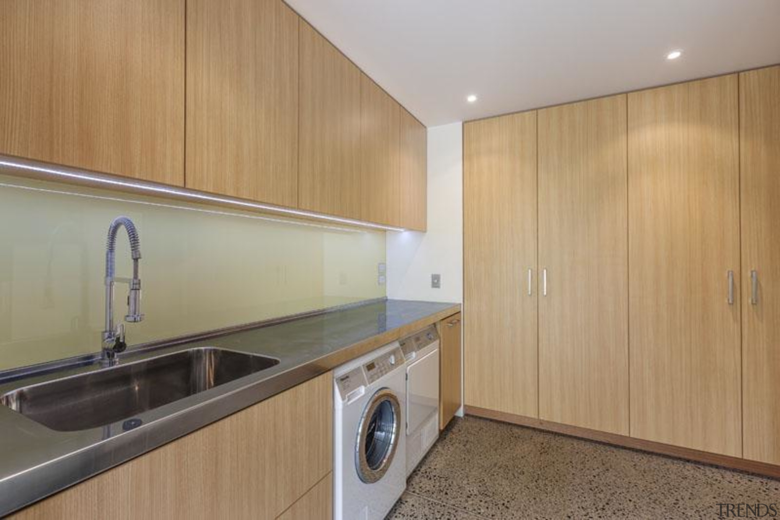 Laundry - cabinetry | countertop | kitchen | cabinetry, countertop, kitchen, laundry, laundry room, property, real estate, room, wood, gray, brown, orange