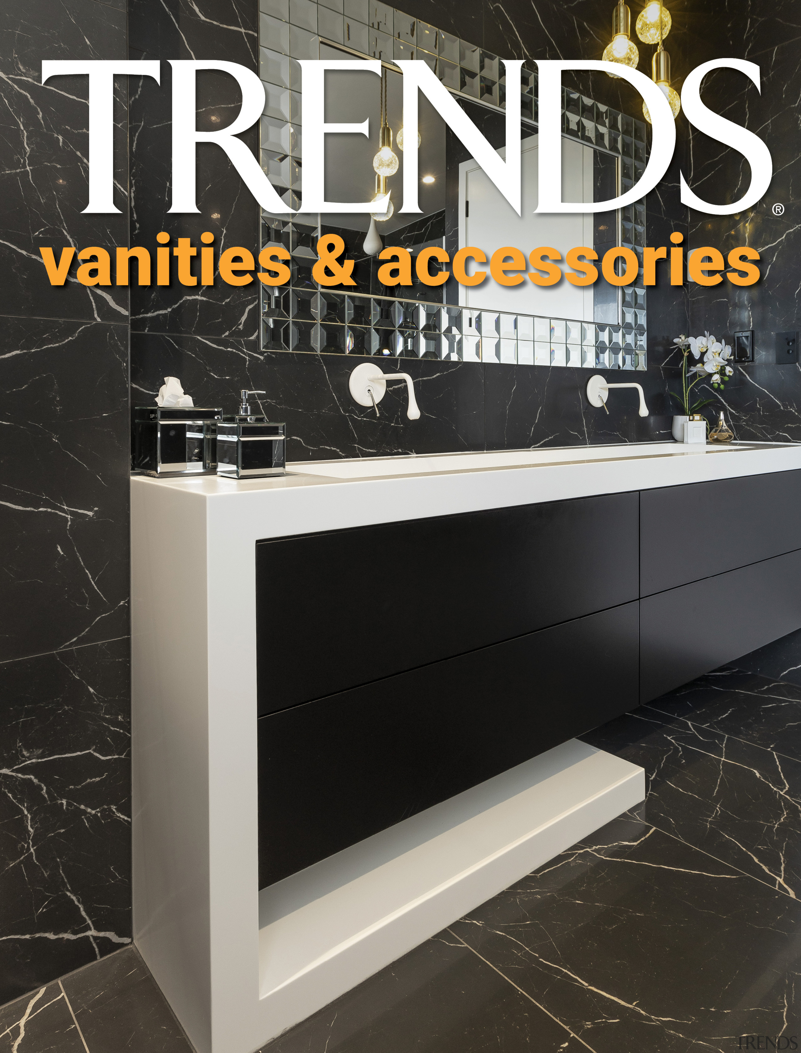 TRENDS MINI COVER 23 vanities accessories - floor floor, flooring, furniture, interior design, material property, product, room, table, tile, black
