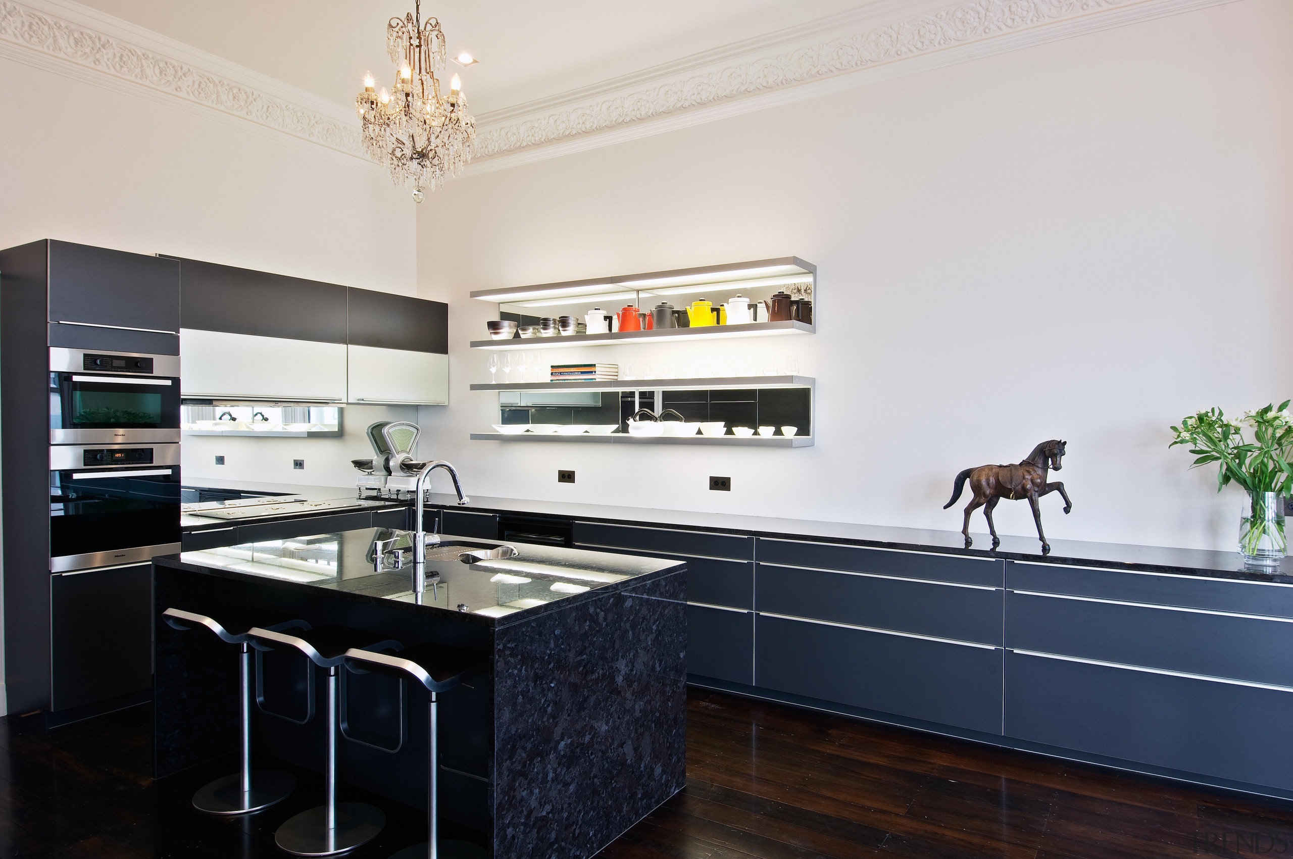 New Zealand Renovation Kitchen Designer of the Year countertop, interior design, kitchen, real estate, room, white, black