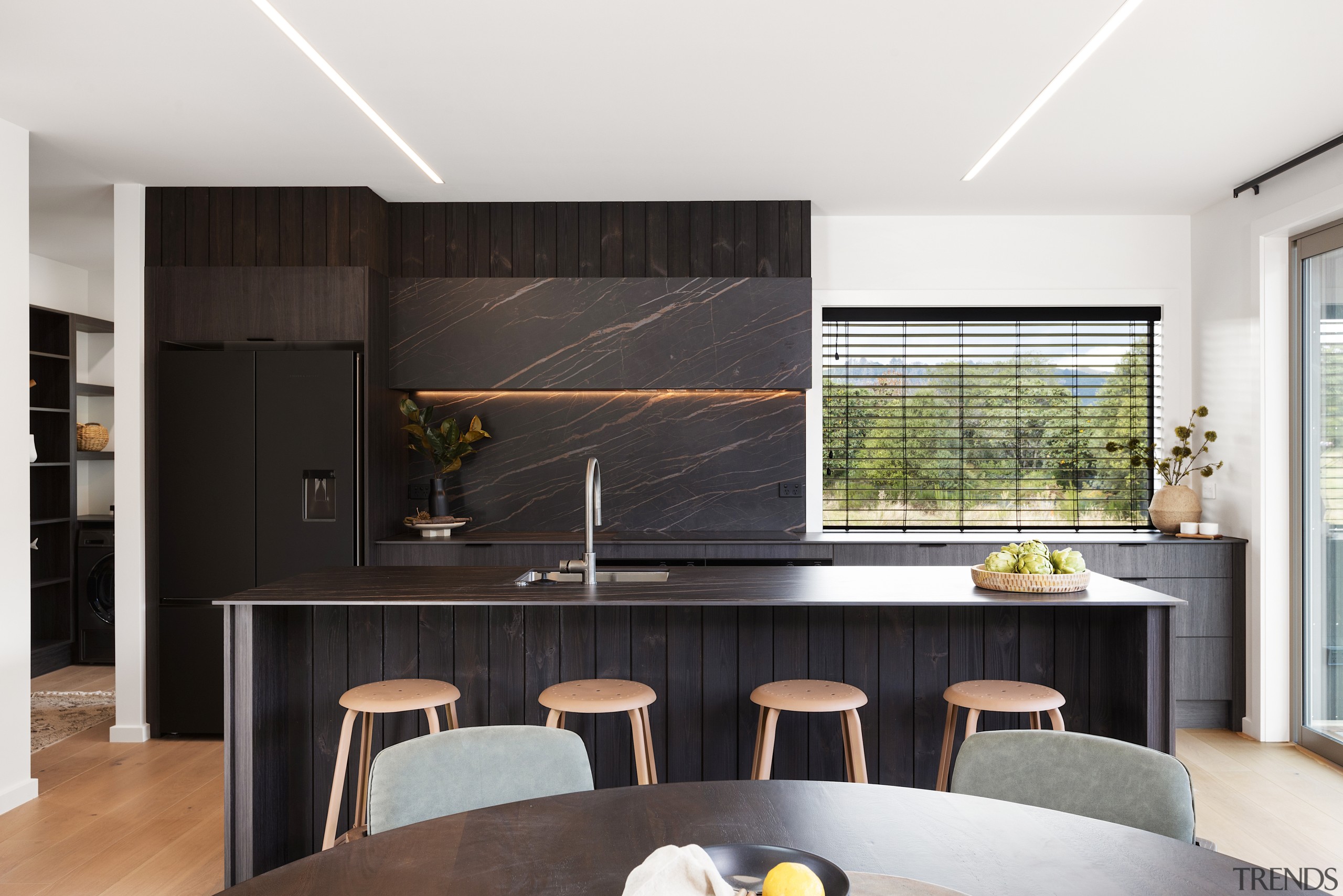 Dark-toned kitchen with scullery – designed by Landmark 