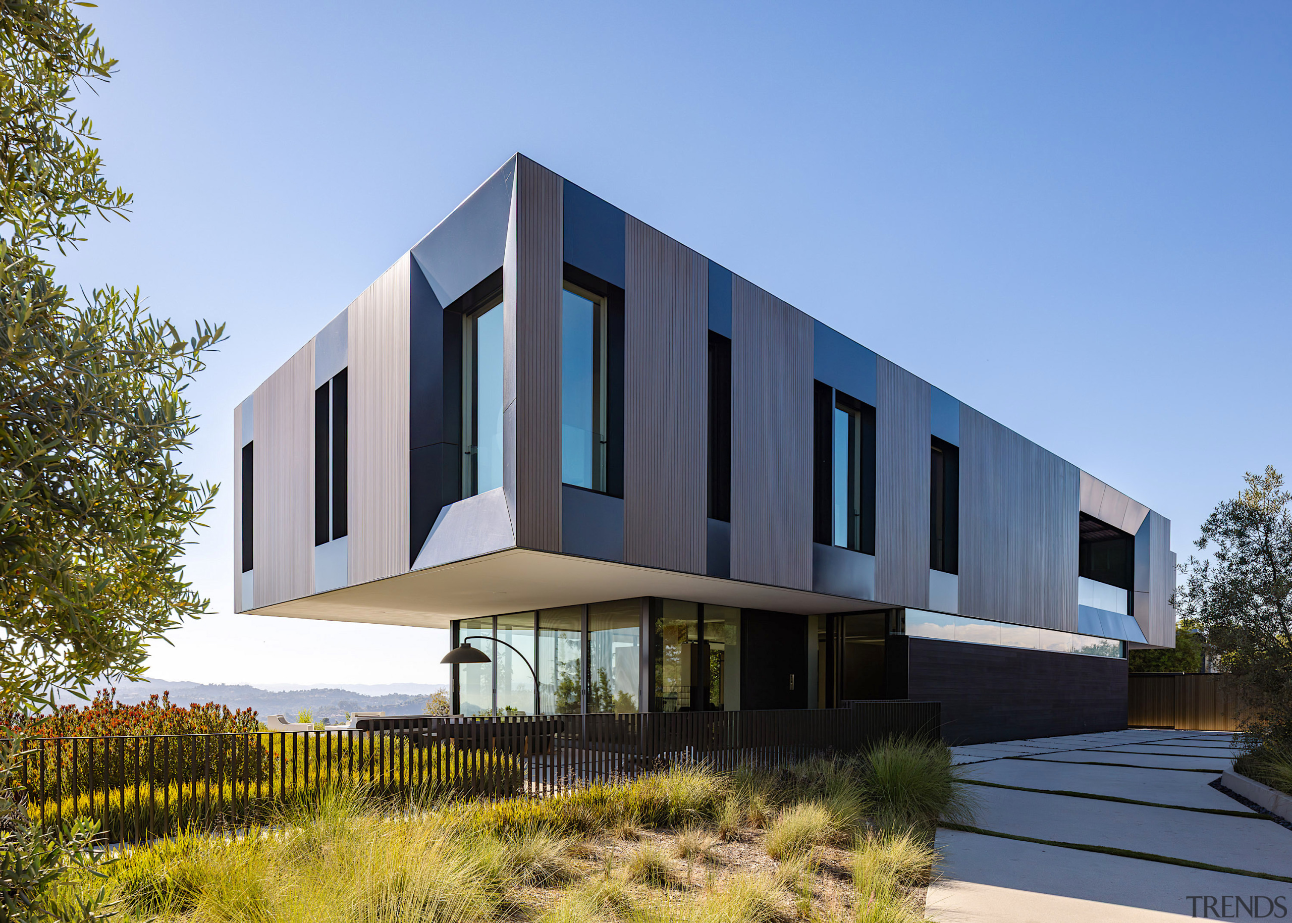 The main home boasts spectacular cantilevers.  