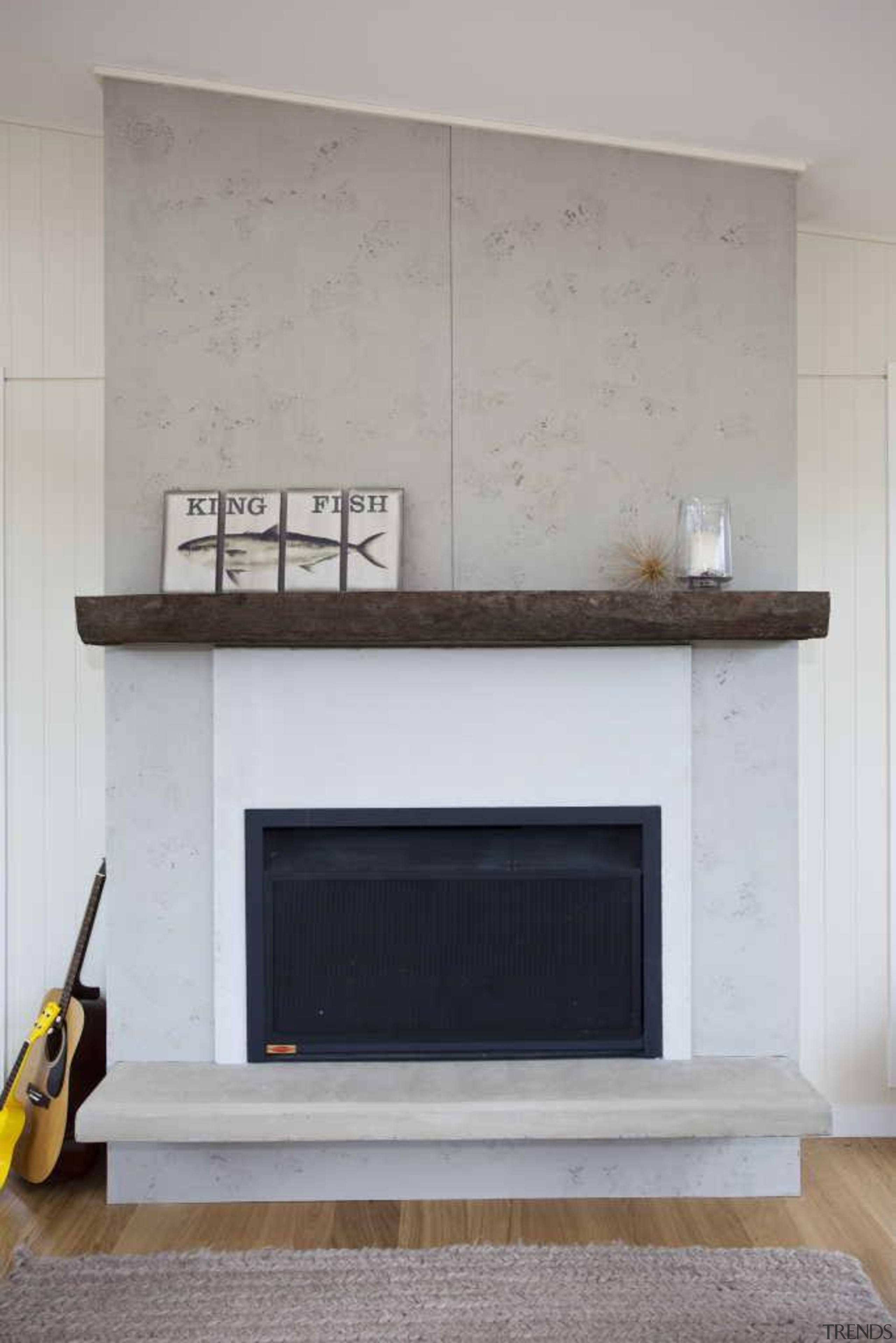 Contemporary wood flooring - Fireplace - fireplace | fireplace, furniture, hearth, wall, gray