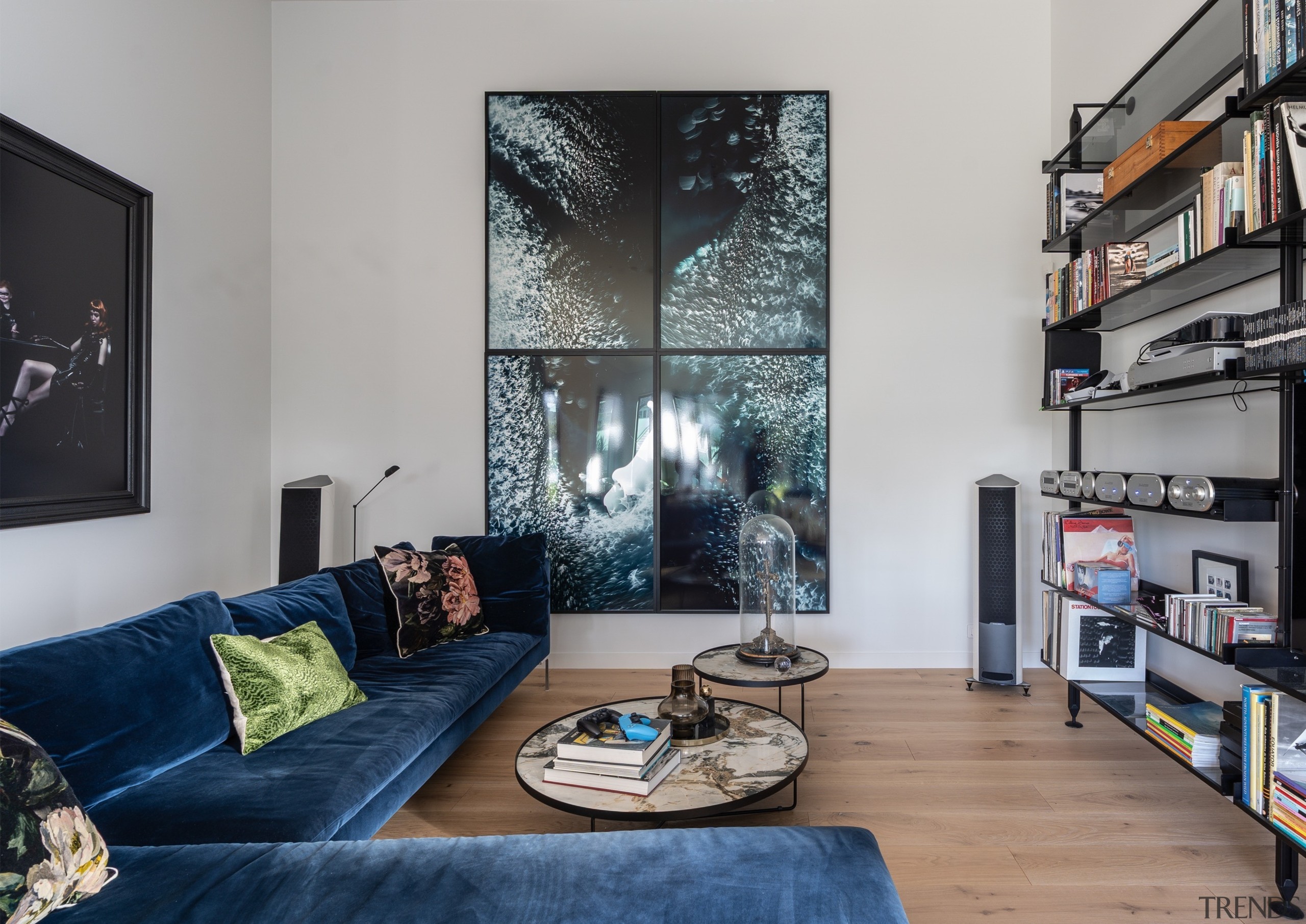 The snug/media room situated beside the living space 