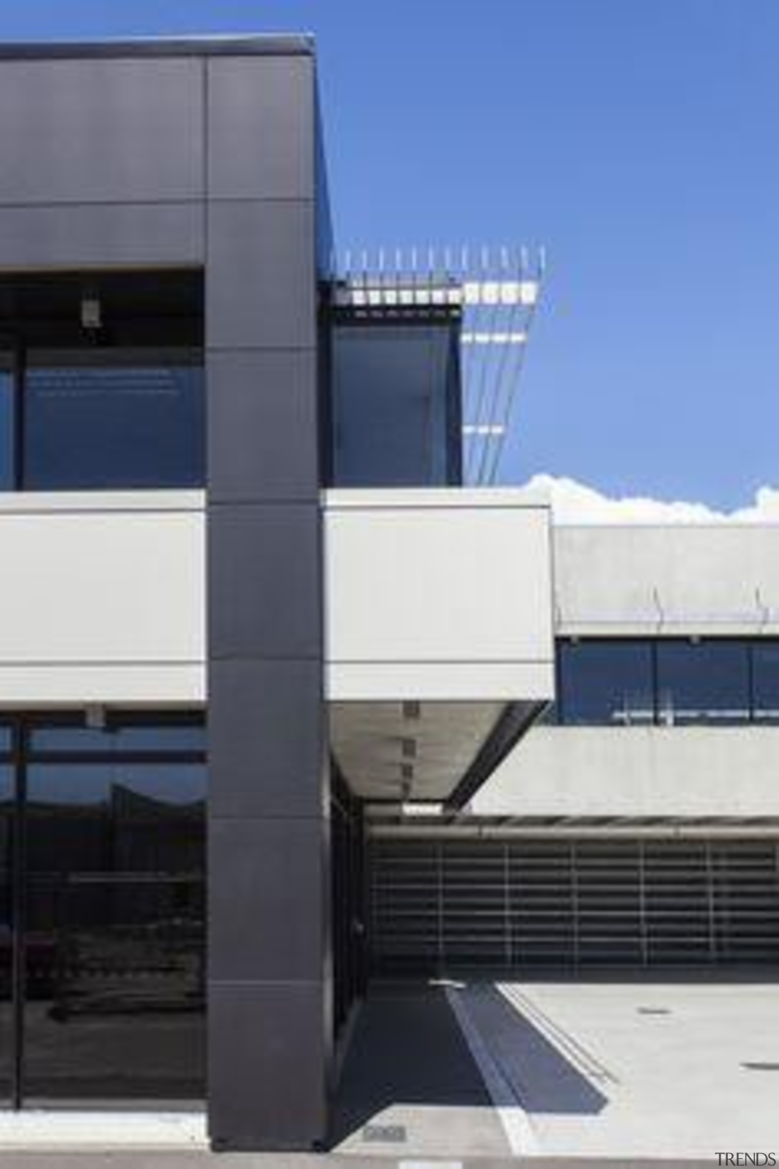 Foley Architects Building, Christchurch, New Zealand. Black cladding architecture, building, commercial building, corporate headquarters, facade, real estate, blue, black