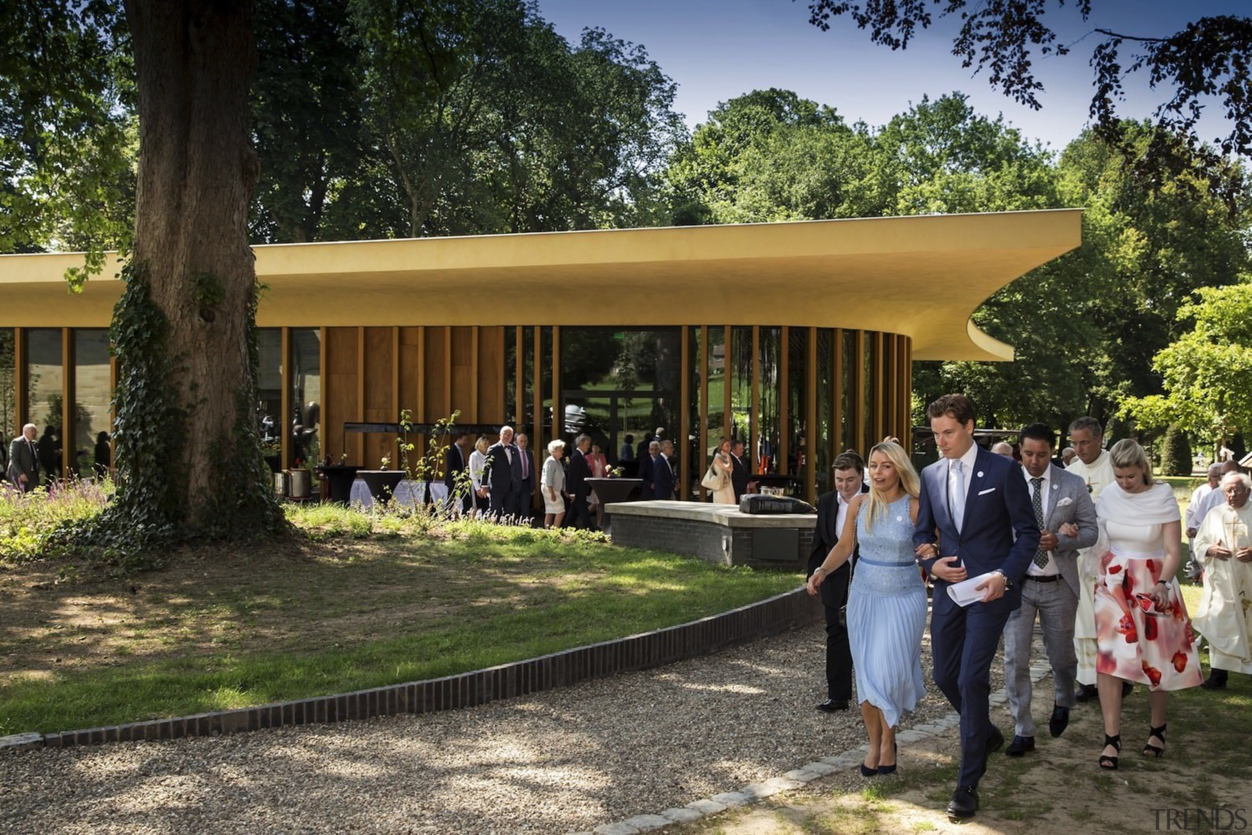 Architect: Meccanoo house, pavilion, tree, brown, black