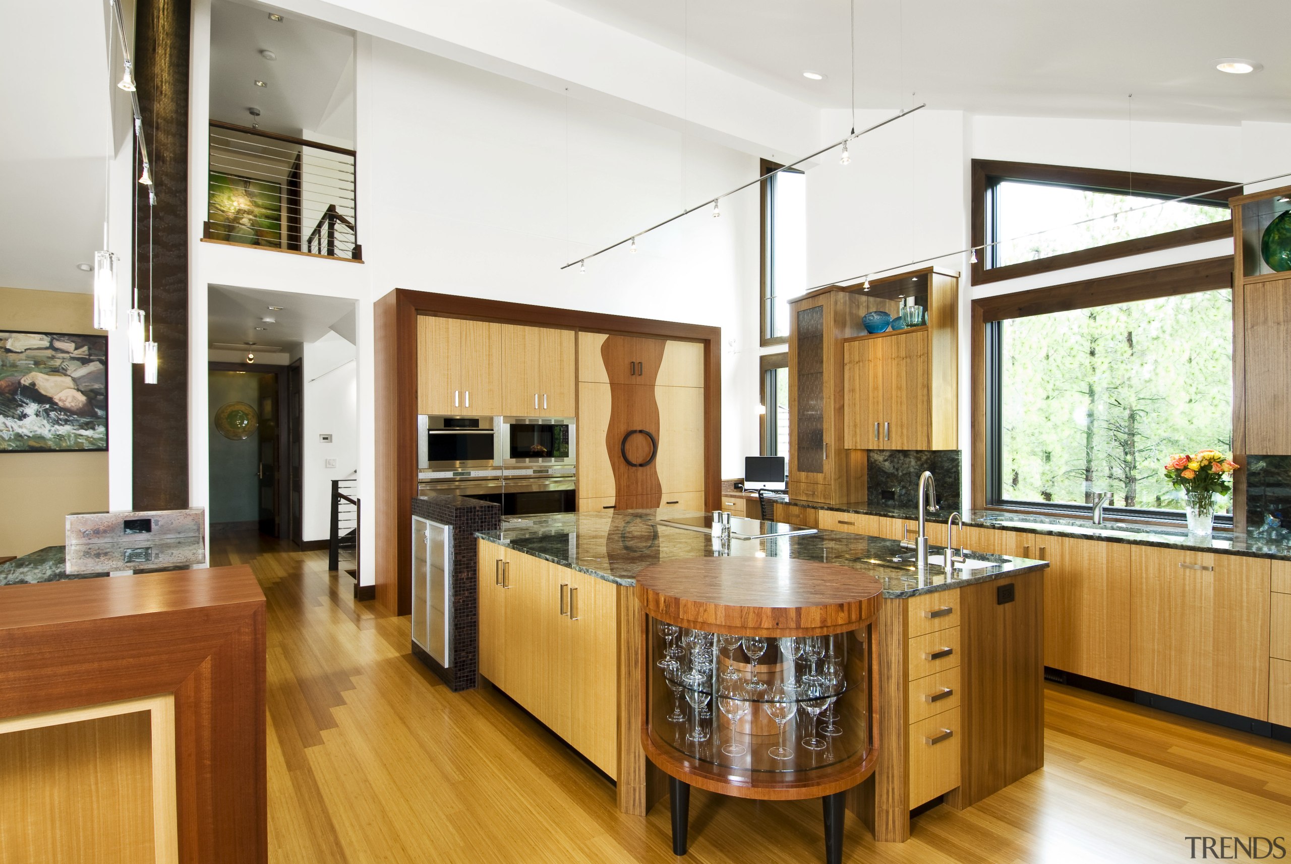 View of a kitchen designed by Kristi Wolfe countertop, estate, hardwood, interior design, kitchen, real estate, wood flooring, white, brown, orange