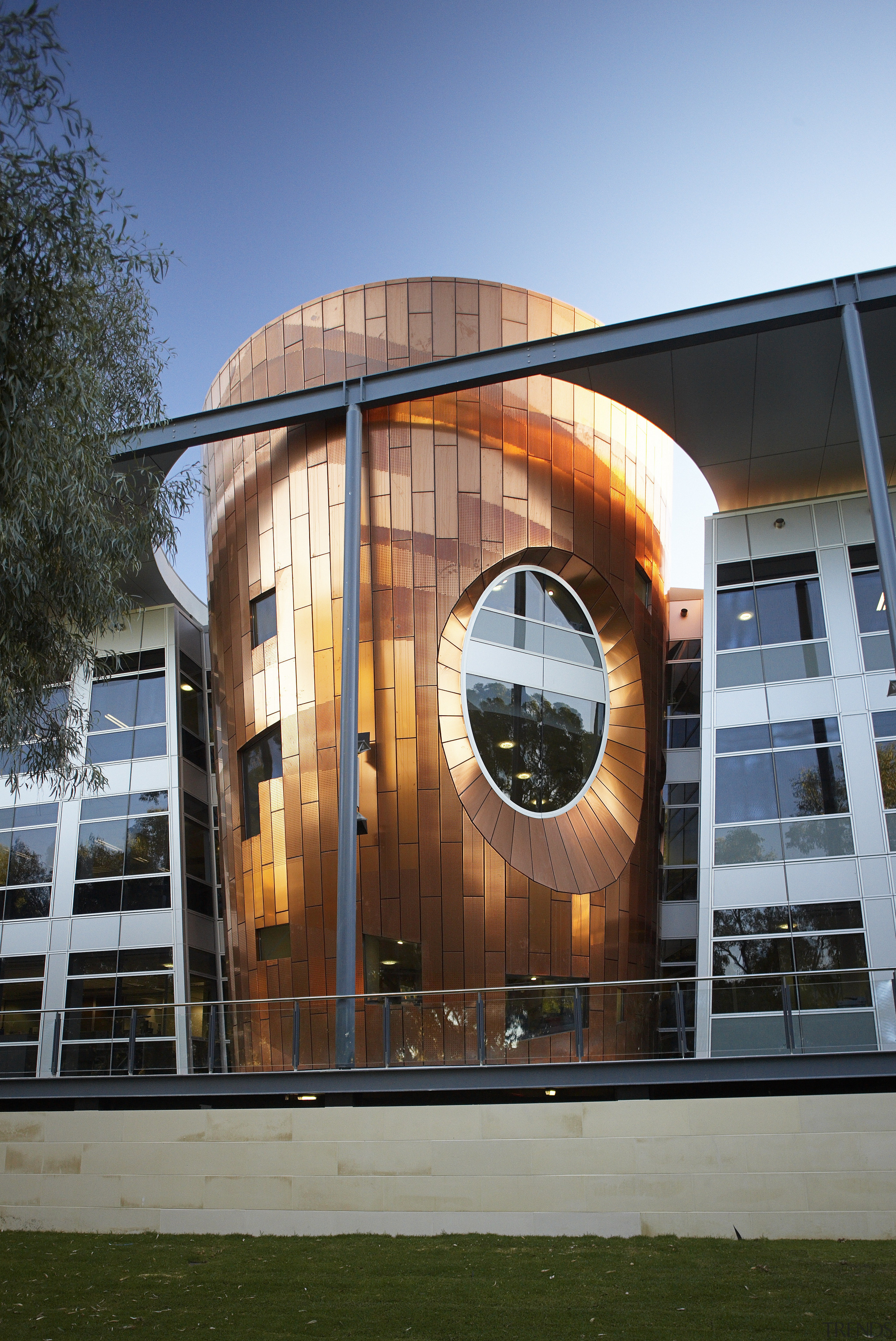 View of the new University of Western Australia's architecture, building, facade, home, house, window