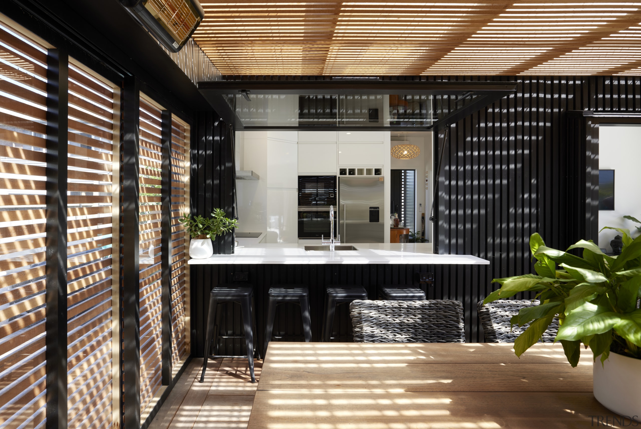 The contemporary kitchen at the heart of the 