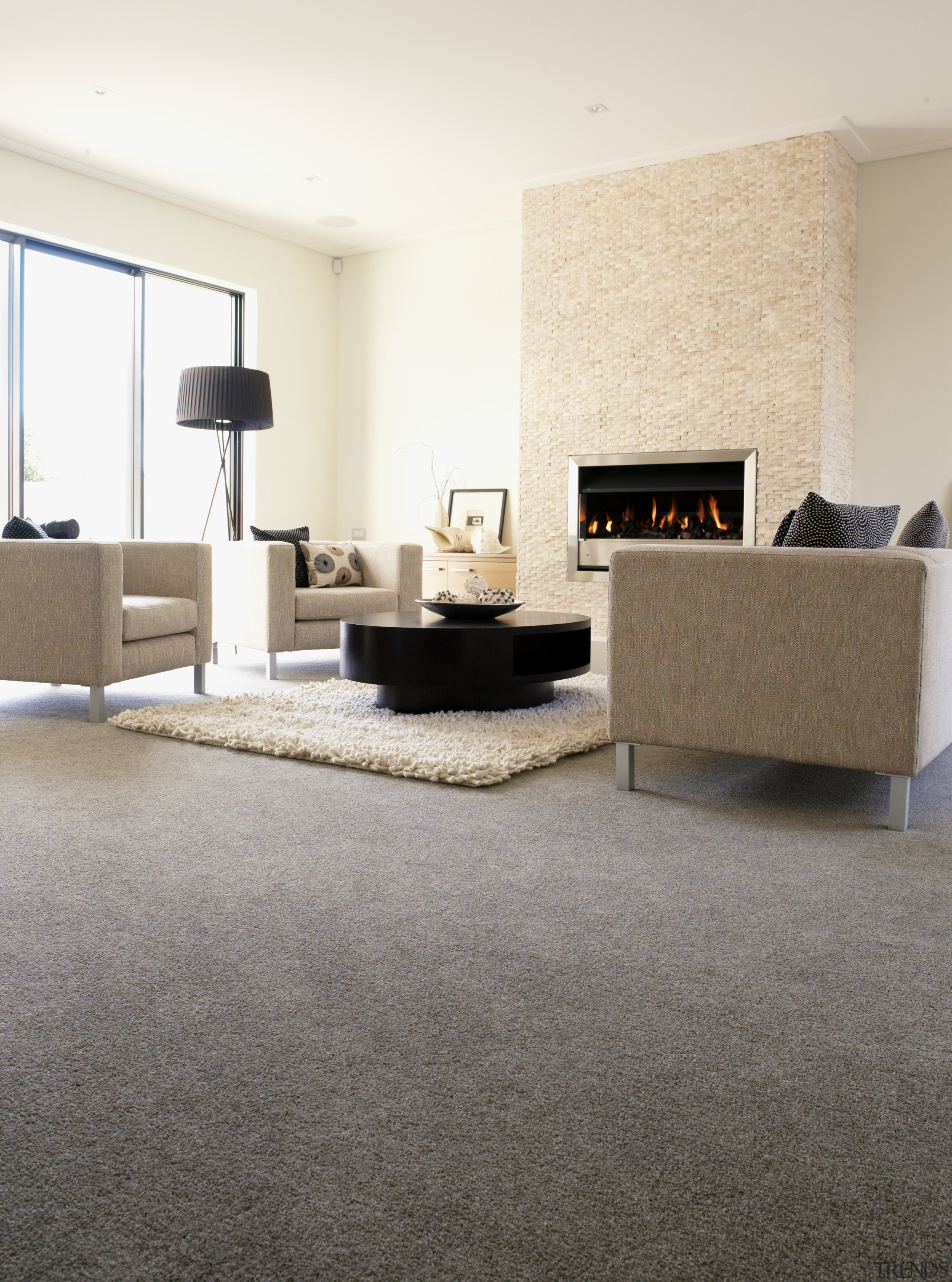 Feltex Carpets Classic Cayenne in colour Grey Mood carpet, floor, flooring, furniture, hardwood, home, interior design, laminate flooring, living room, product design, real estate, room, table, tile, wall, wood, wood flooring, white, gray