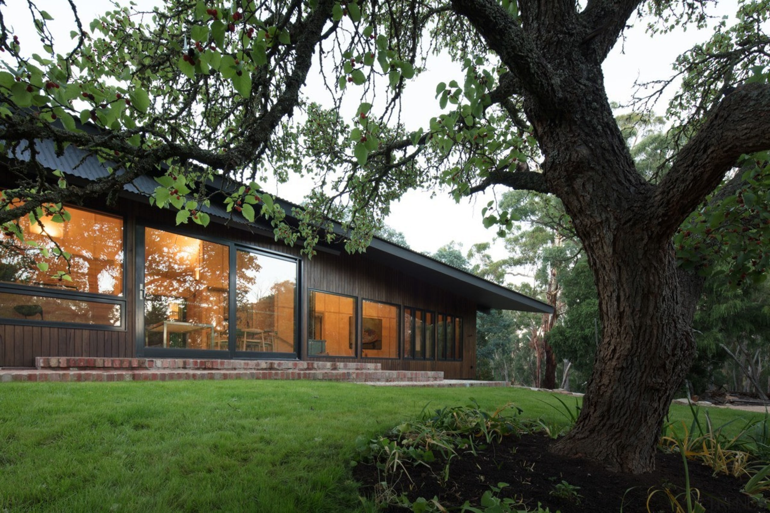 Architect: MRTN ArchitectsPhotography by Nic Granleese architecture, cottage, estate, facade, farmhouse, home, house, landscape, property, real estate, tree, black, green