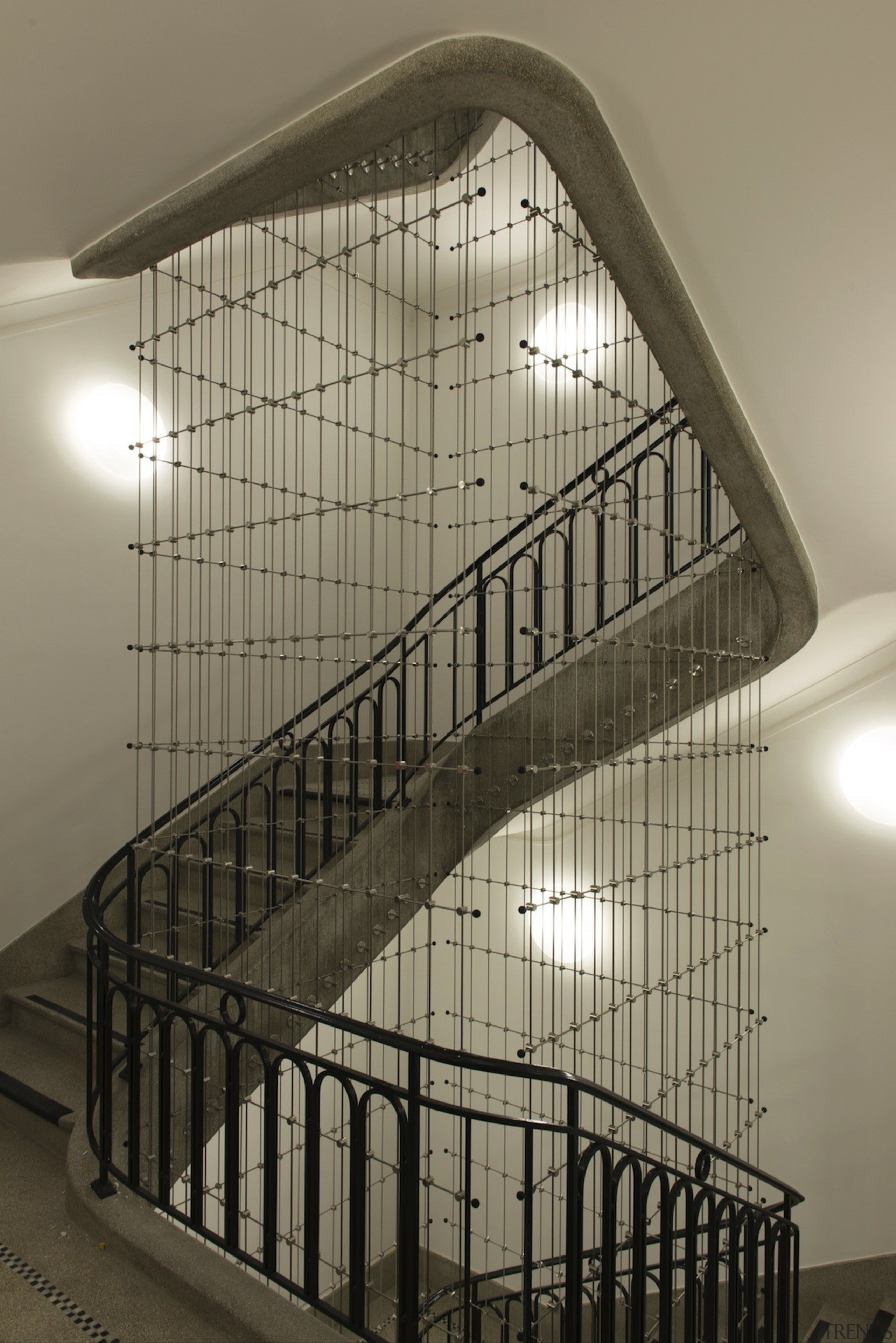 This new headquarters for the European Union Council architecture, baluster, daylighting, glass, handrail, stairs, structure, brown, black